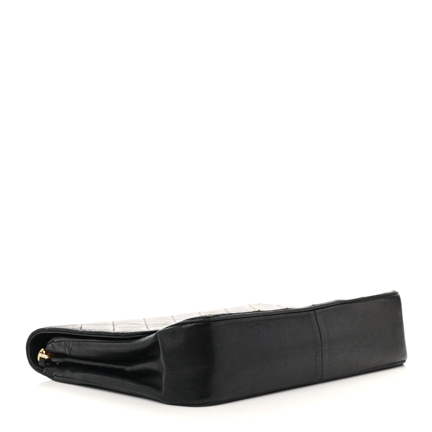 Lambskin Quilted Medium Single Flap Black
