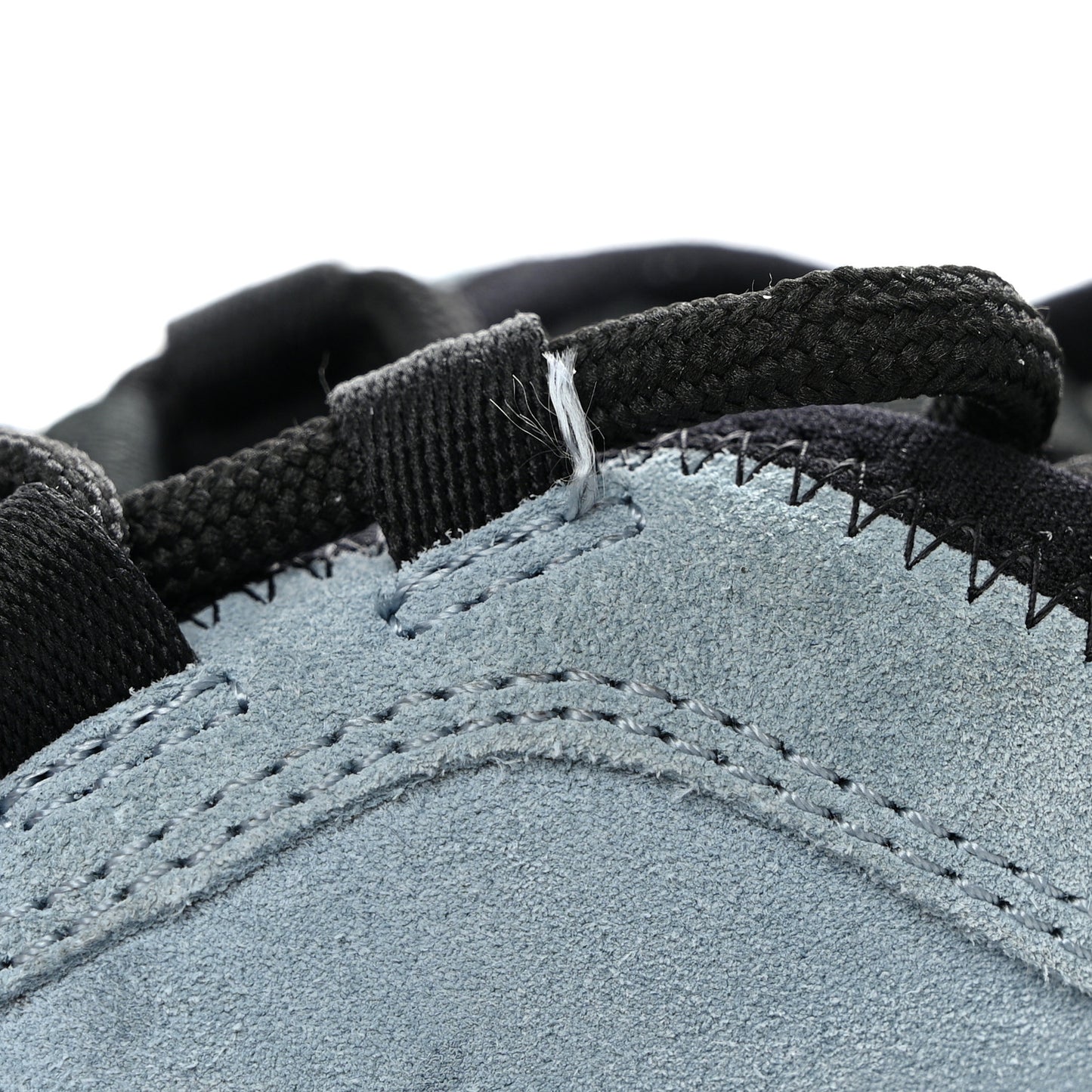 Suede Calfskin Nylon Grosgrain CC Sneakers 38.5 Light Blue