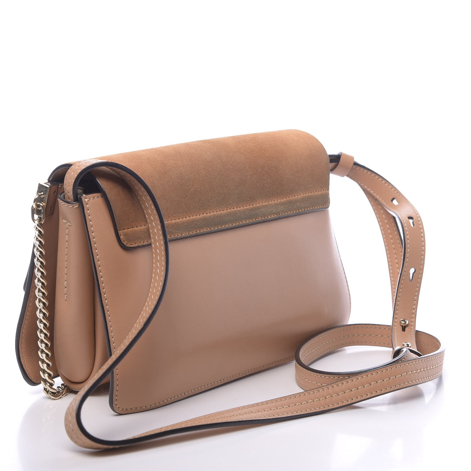 Chloe Suede Calfskin Small Faye Shoulder Bag Blushy Pink 3 of 13