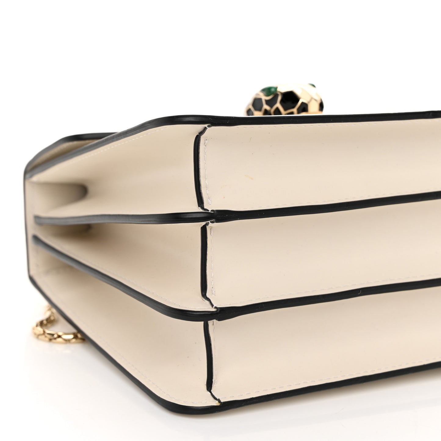 Calfskin Serpenti Forever Top Handle White