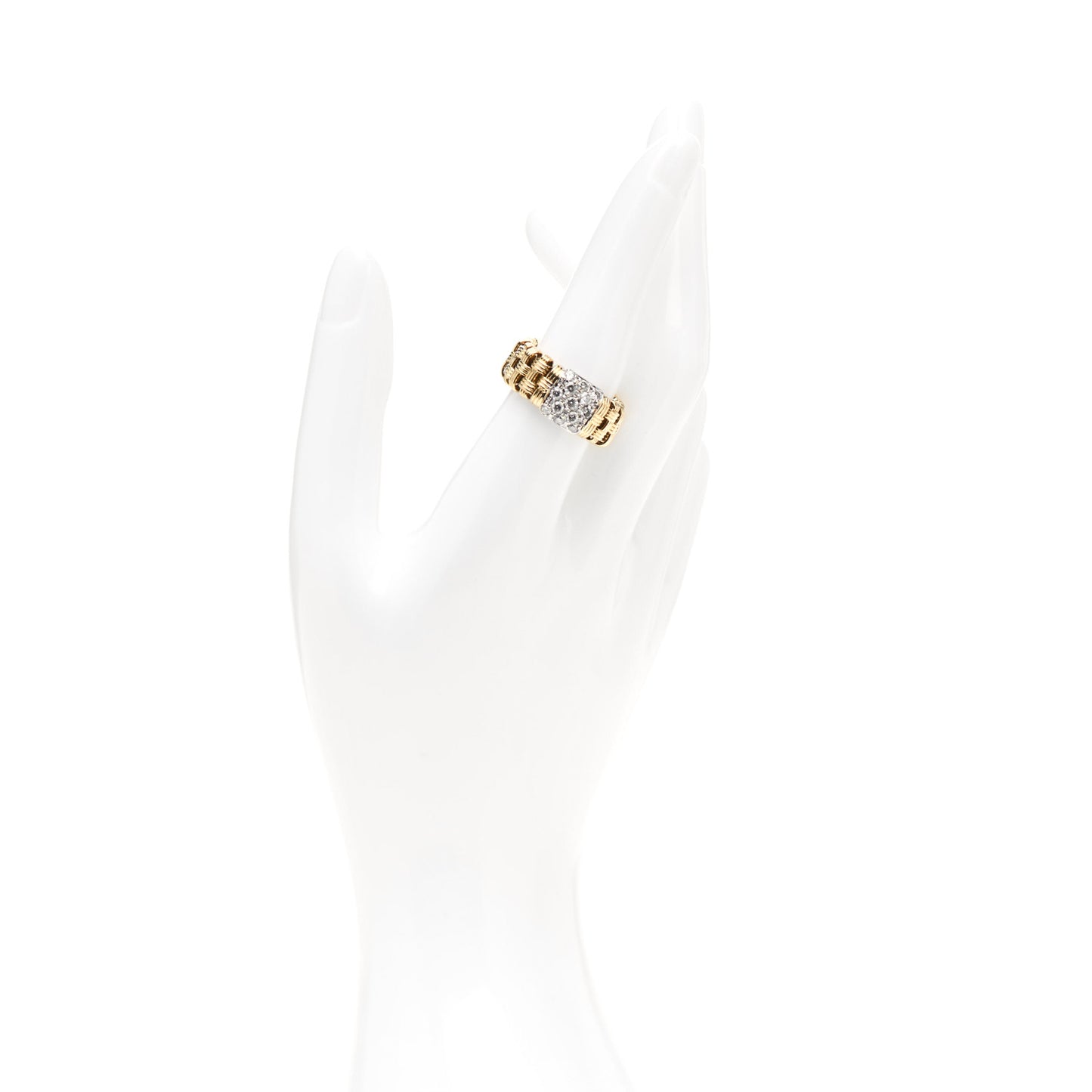 18K Yellow White Gold Diamond Appassionata Ring 53 6.5