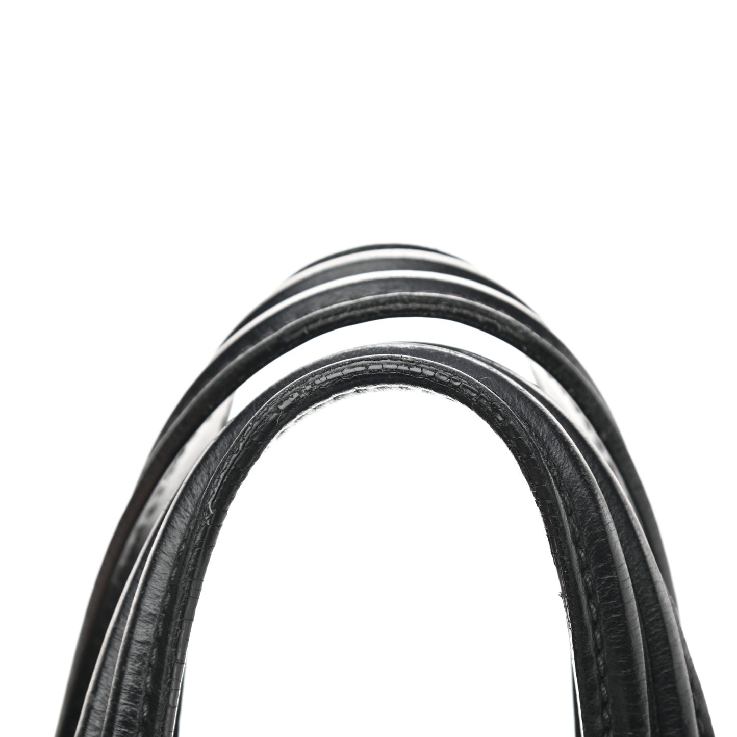 Waxed Calfskin Medium Nightingale Logo Strap Black