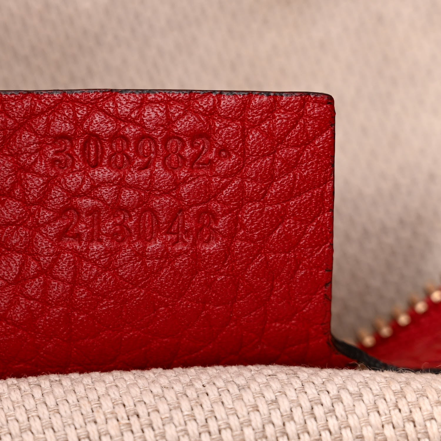 Gucci Pebbled Calfskin Medium Soho Chain Shoulder Bag Tabasco Red 7 of 17