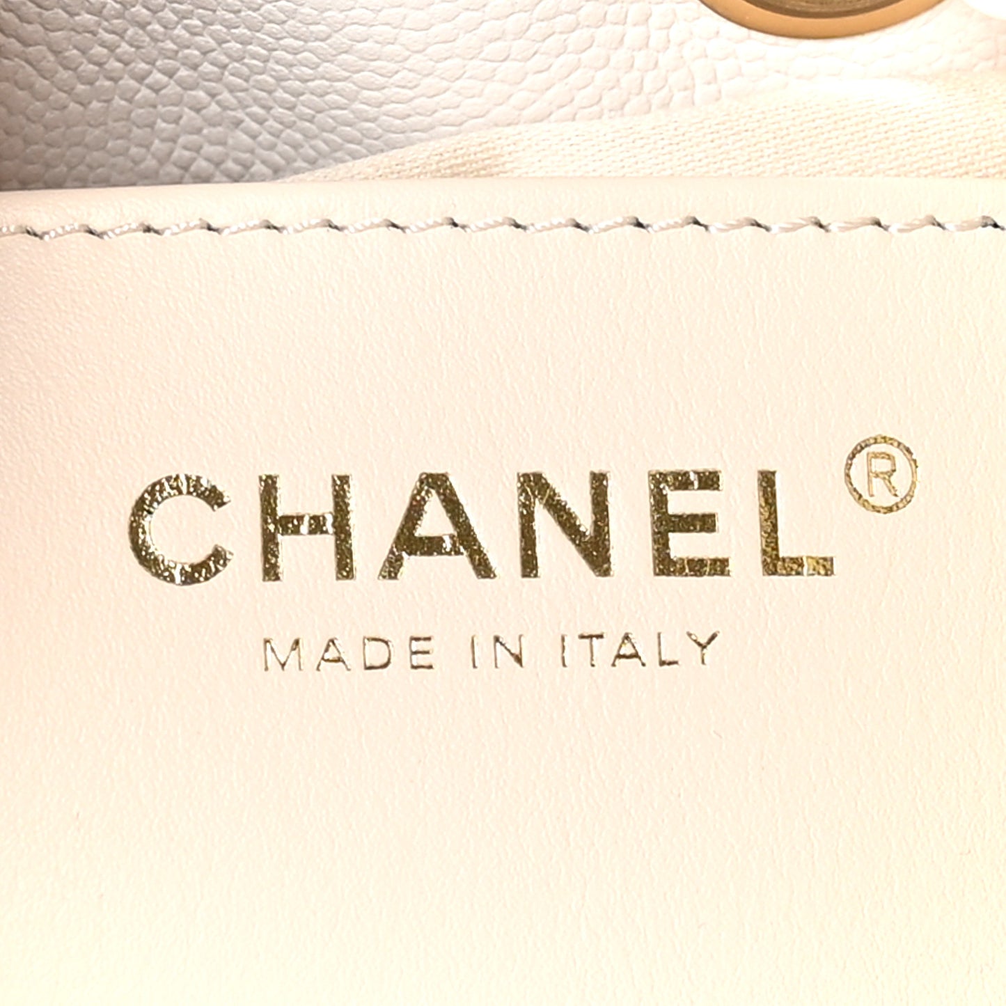 Caviar Quilted Medium Chanel 25 Handbag White