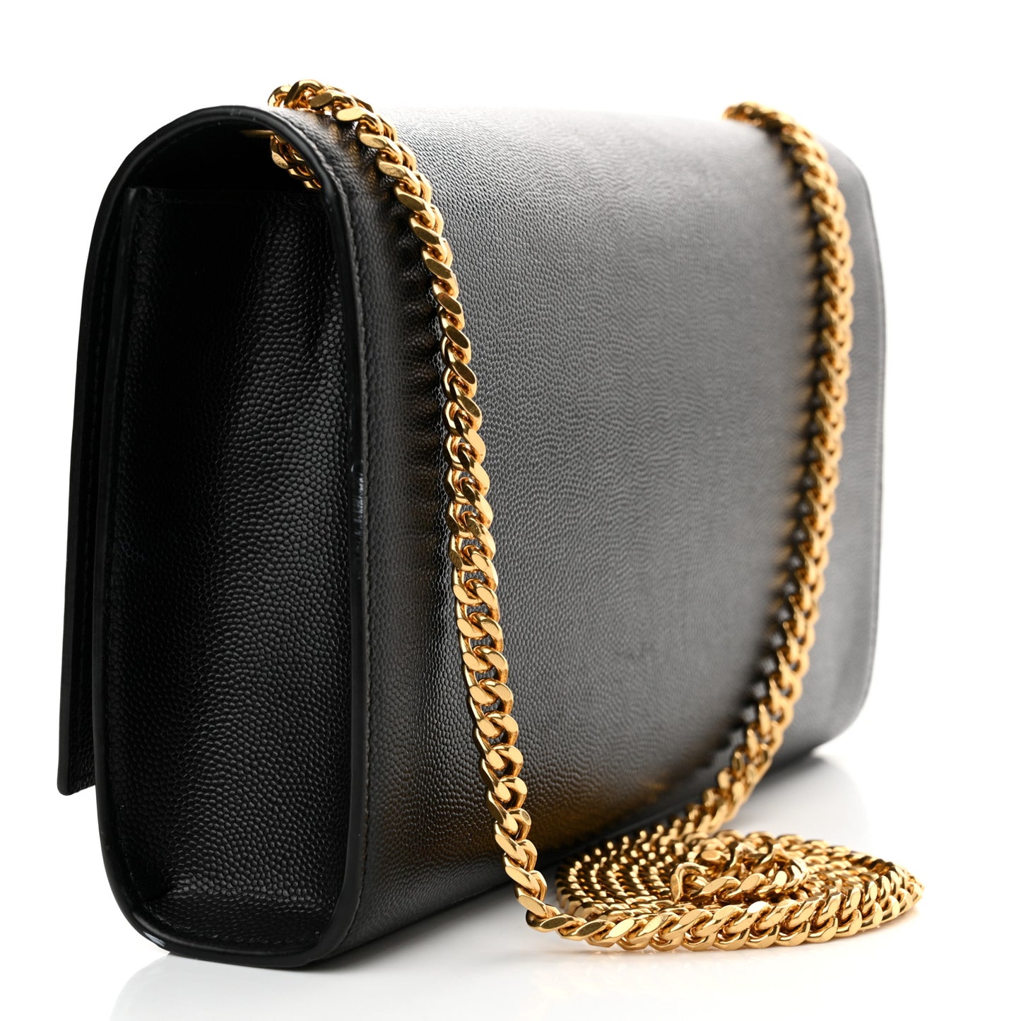 Grain De Poudre Medium Classic Monogram Kate Satchel Black