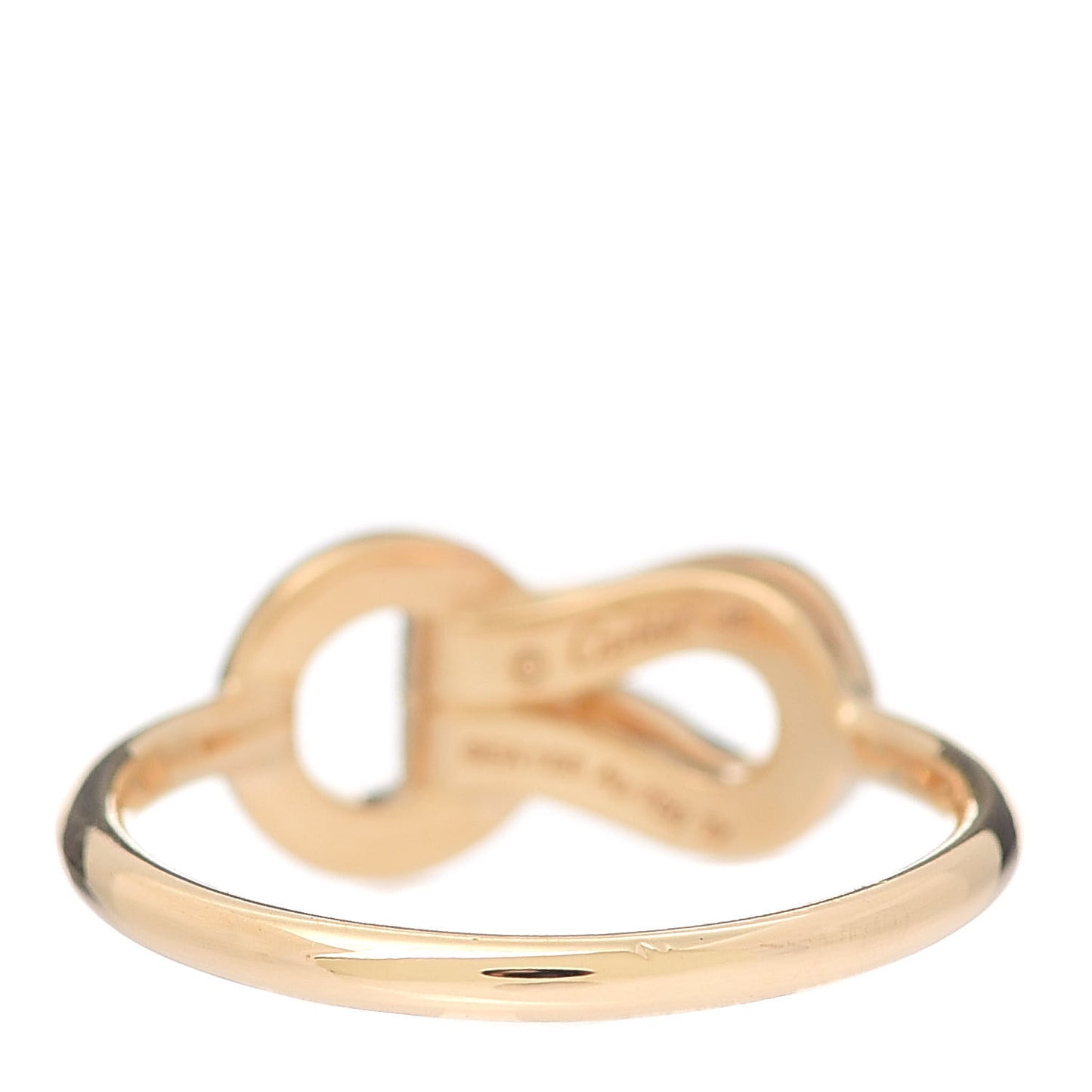 18K Yellow Gold Diamond 8mm Agrafe Ring 48 4.5