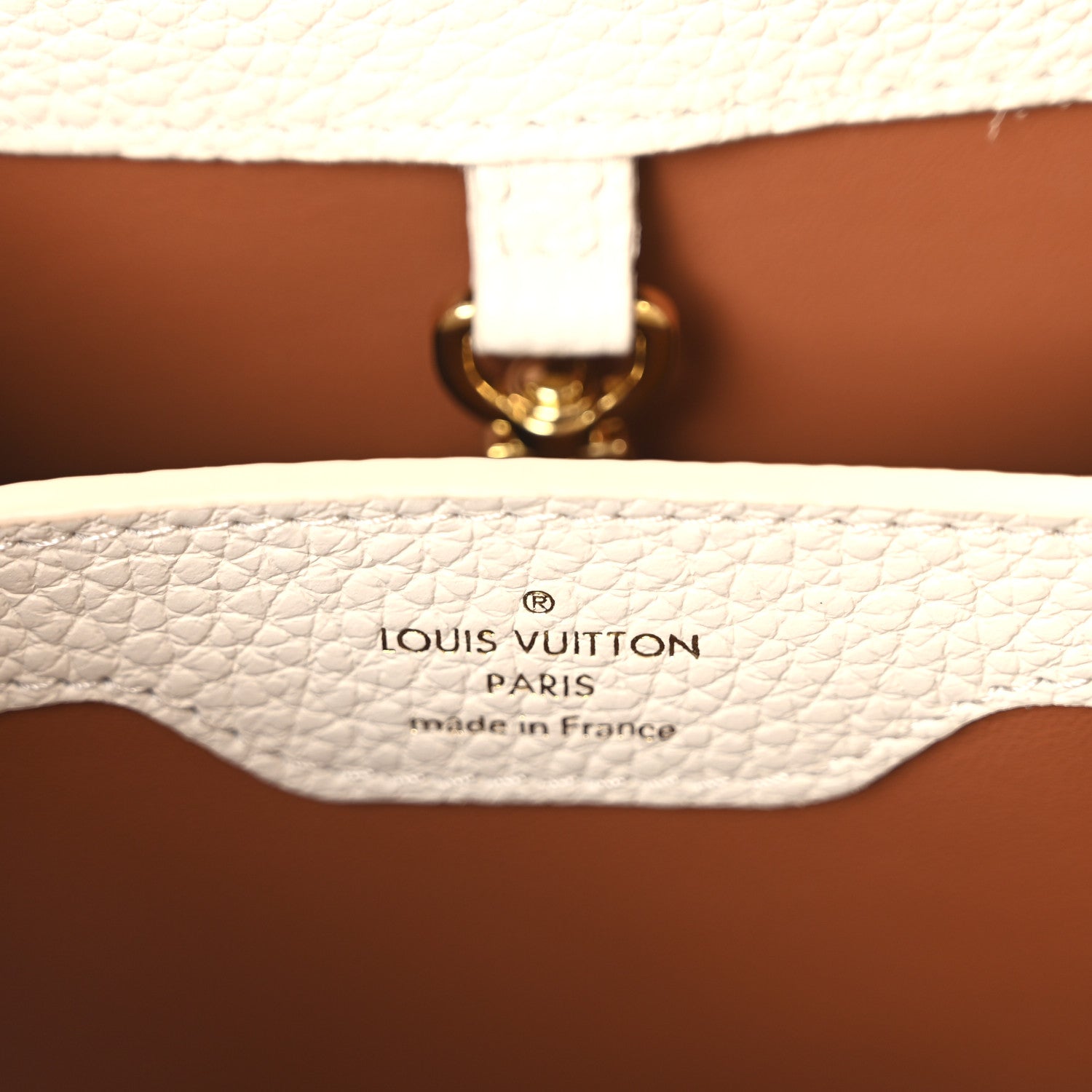Louis Vuitton Shearling Calfskin Capucines BB White 6 of 9