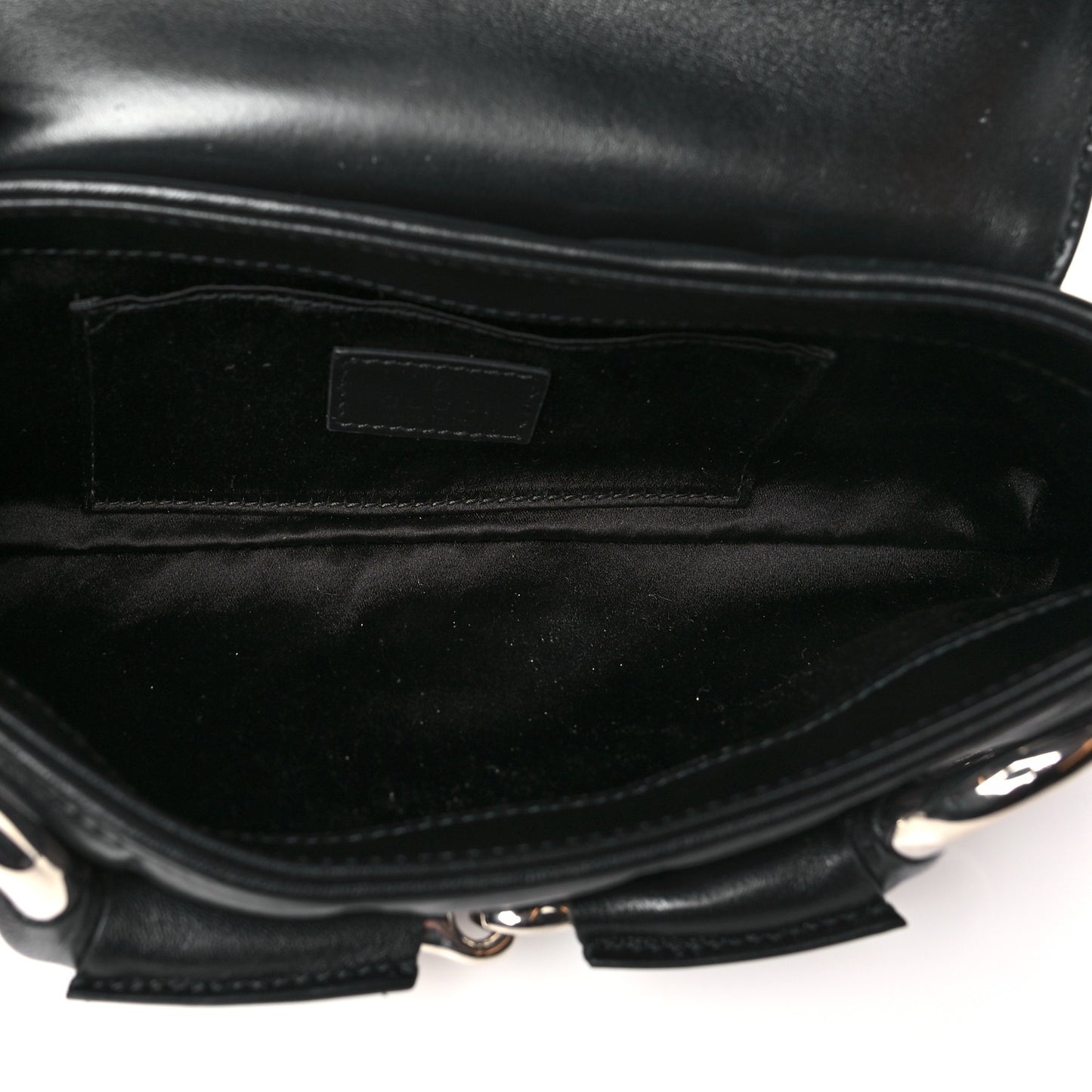 Nappa Vertical Matelasse Small Maxi Horsebit Chain Shoulder Bag Black