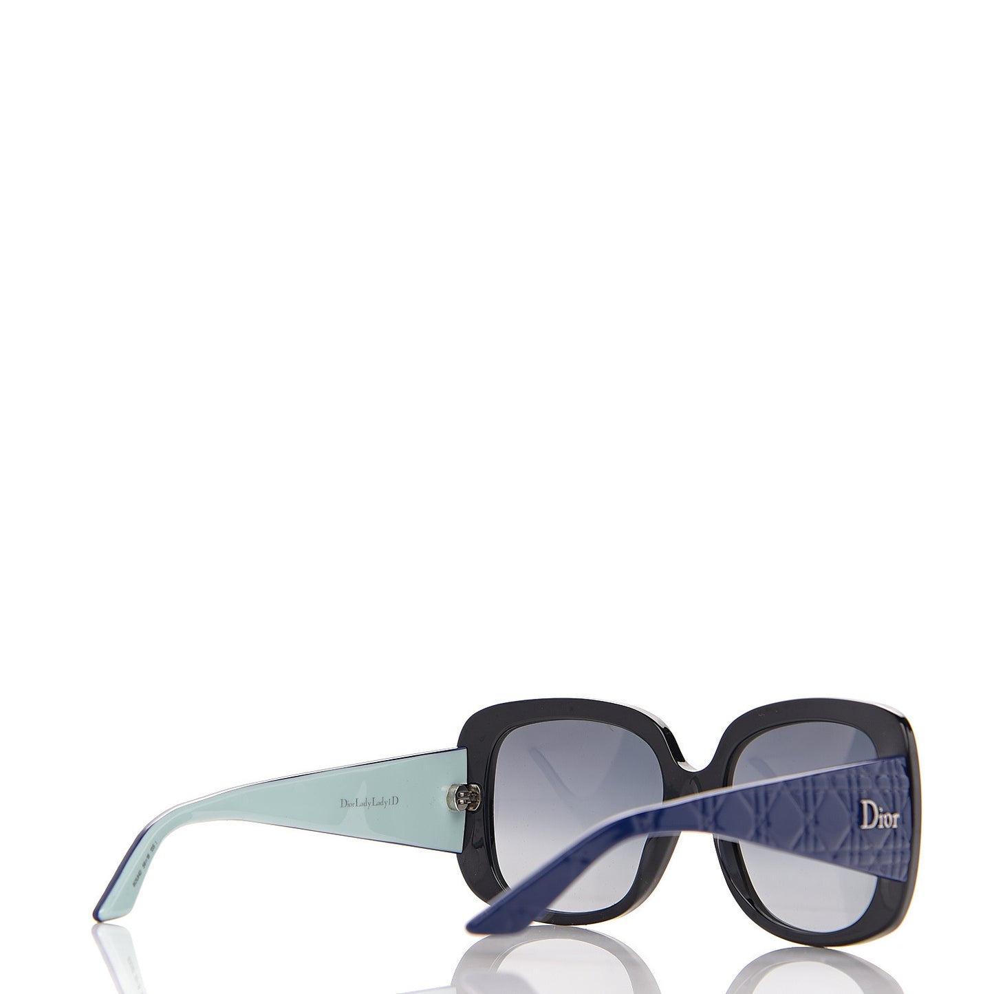 Resin Cannage Dior Lady Lady 1D Sunglasses Black Blue