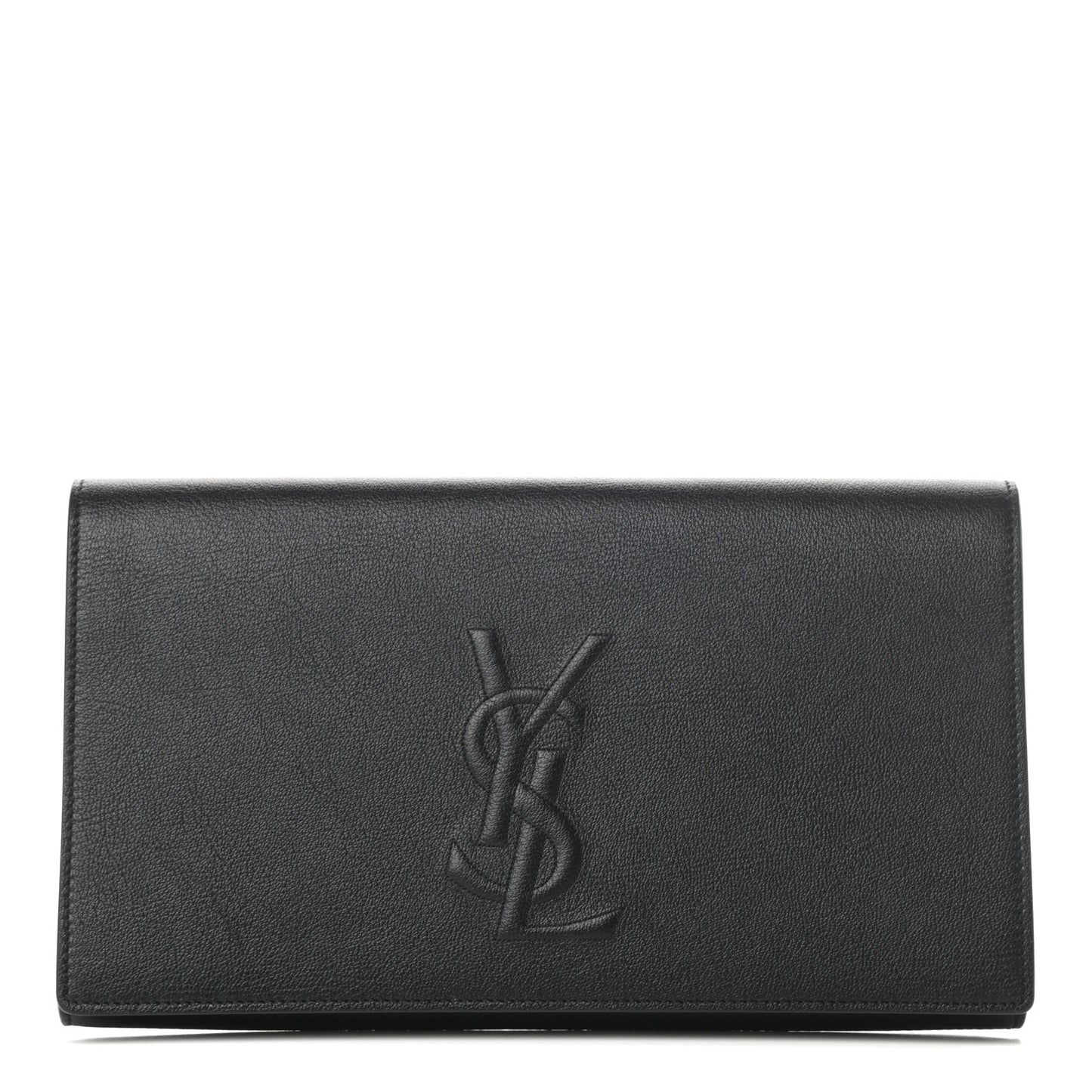 Calfskin Monogram Large Belle De Jour Clutch Black