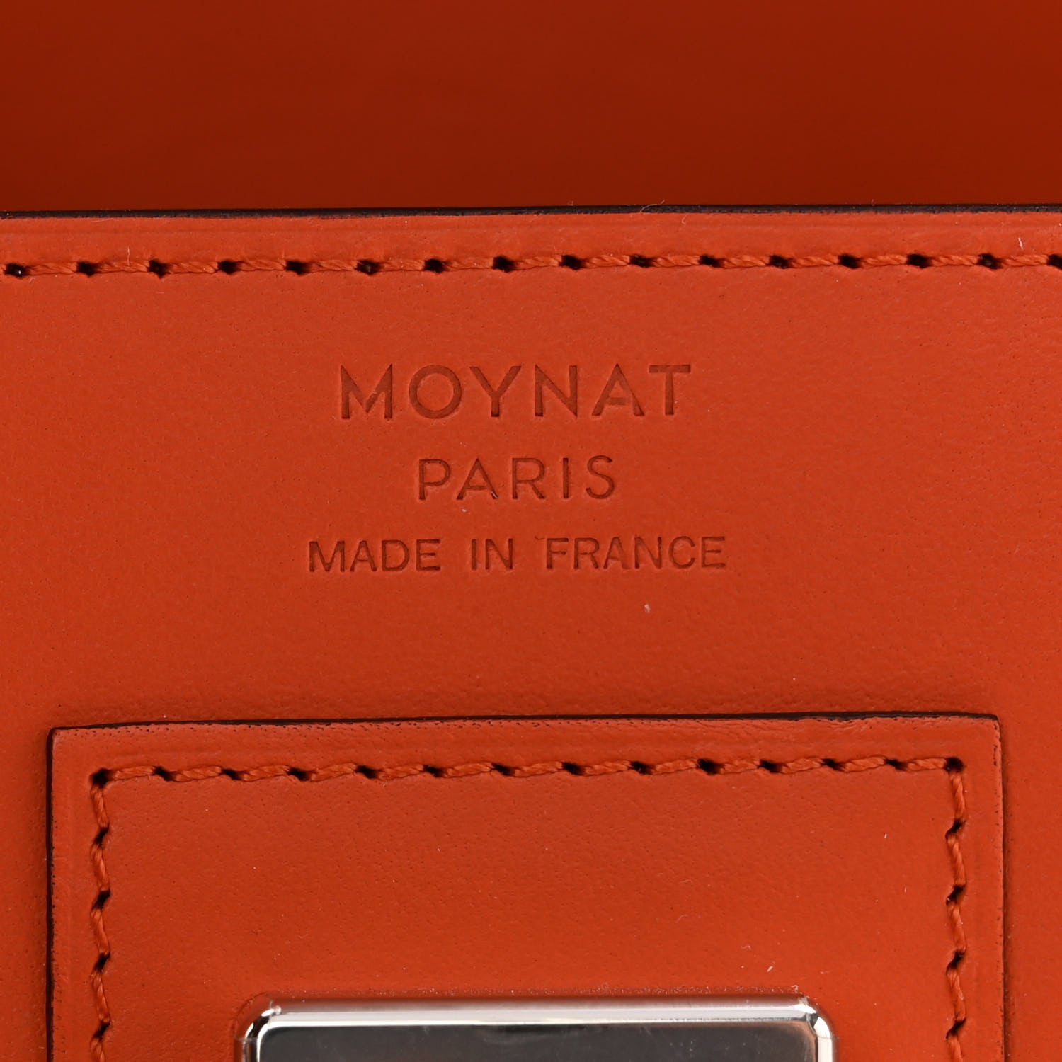 Moynat Box Calfskin Cabotine Orange 6 of 9