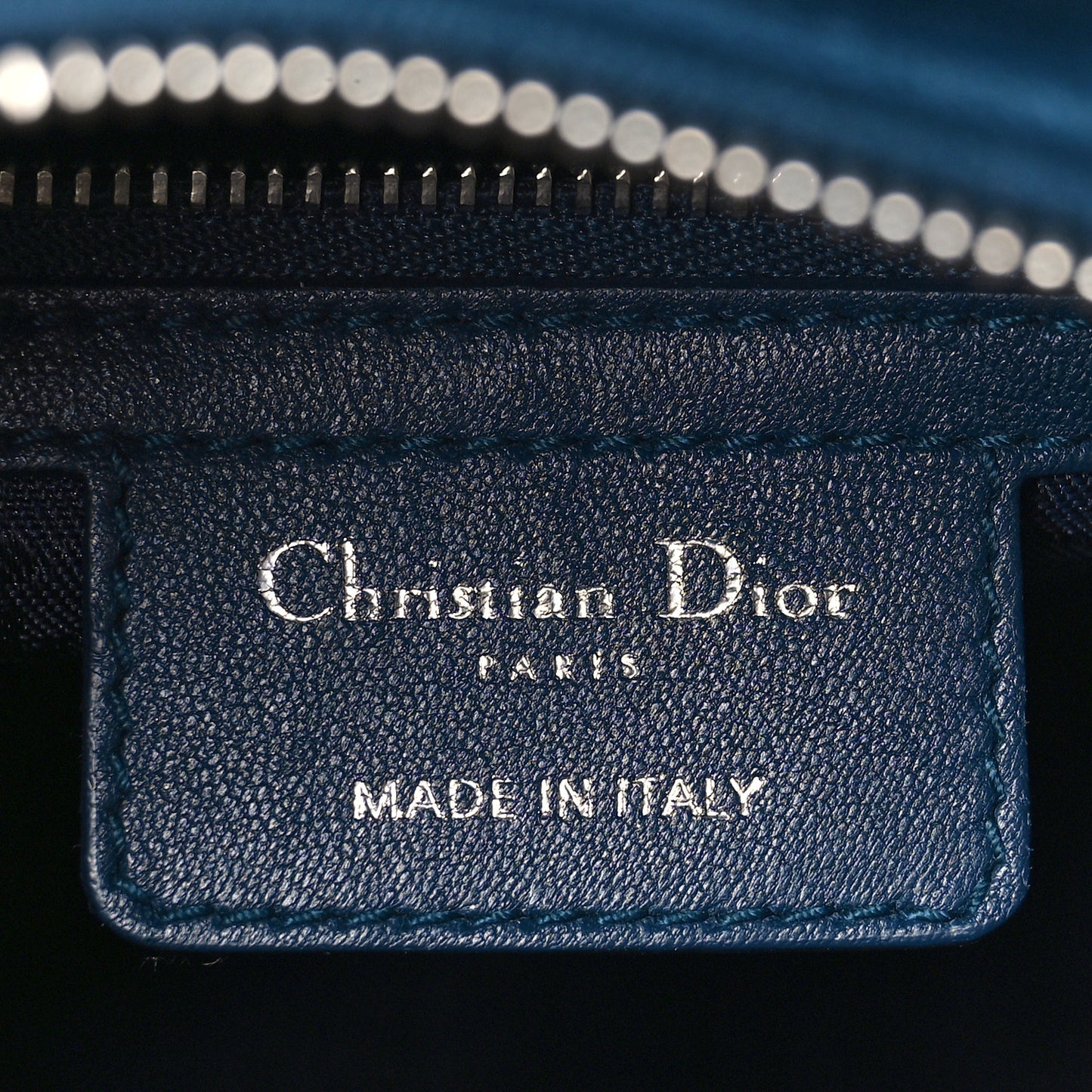 Lambskin Cannage Medium Lady Dior Blue