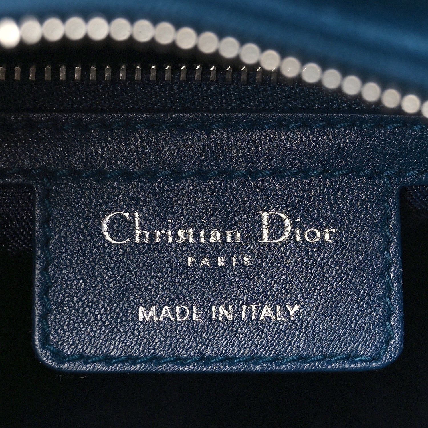 Christian Dior Lambskin Cannage Medium Lady Dior Blue 6 of 10