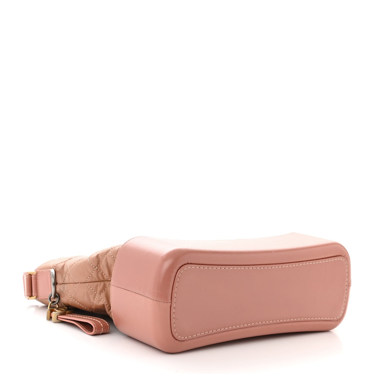 Aged Calfskin Quilted Medium Gabrielle Shopping Tote Pink