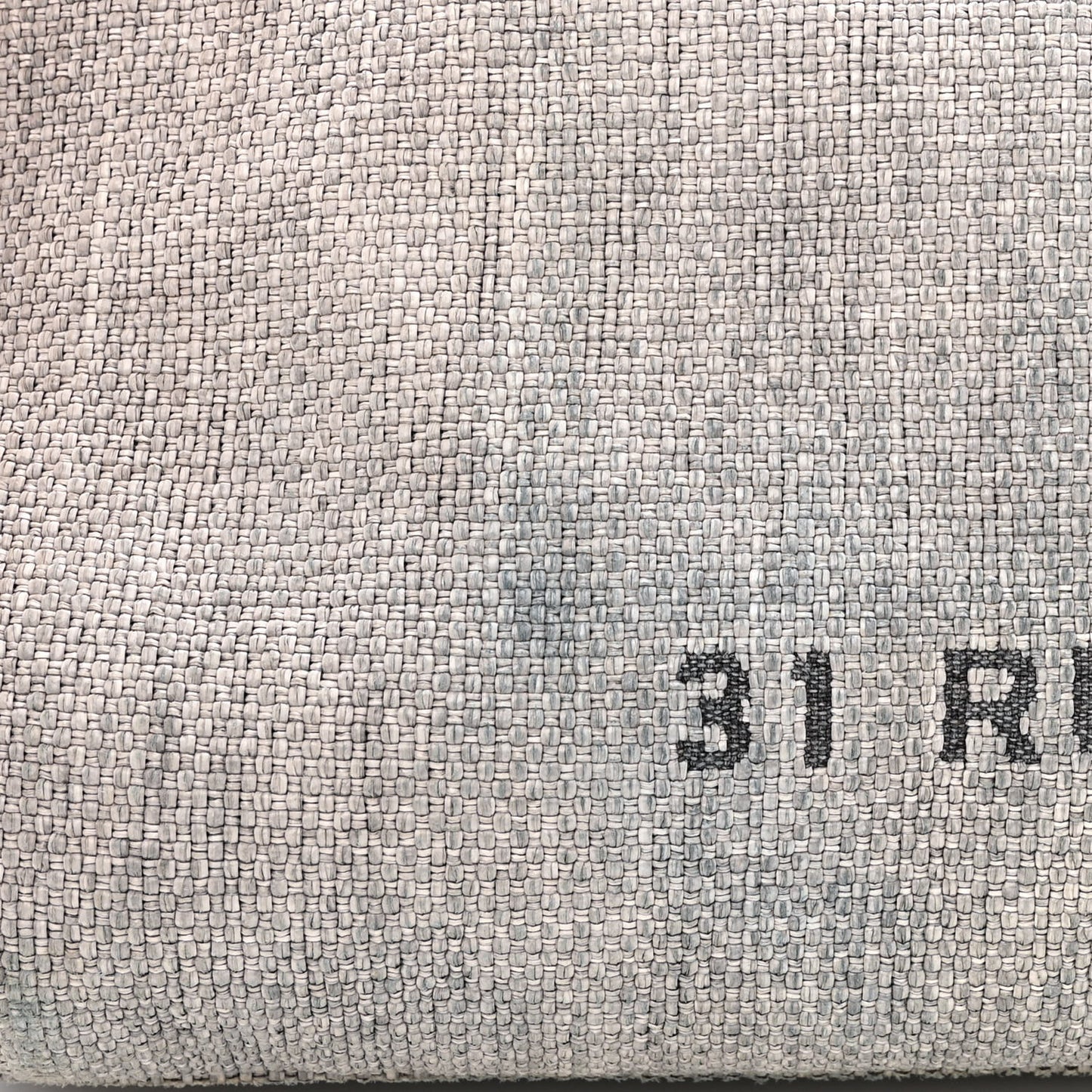Woven Straw Large Deauville Tote Grey