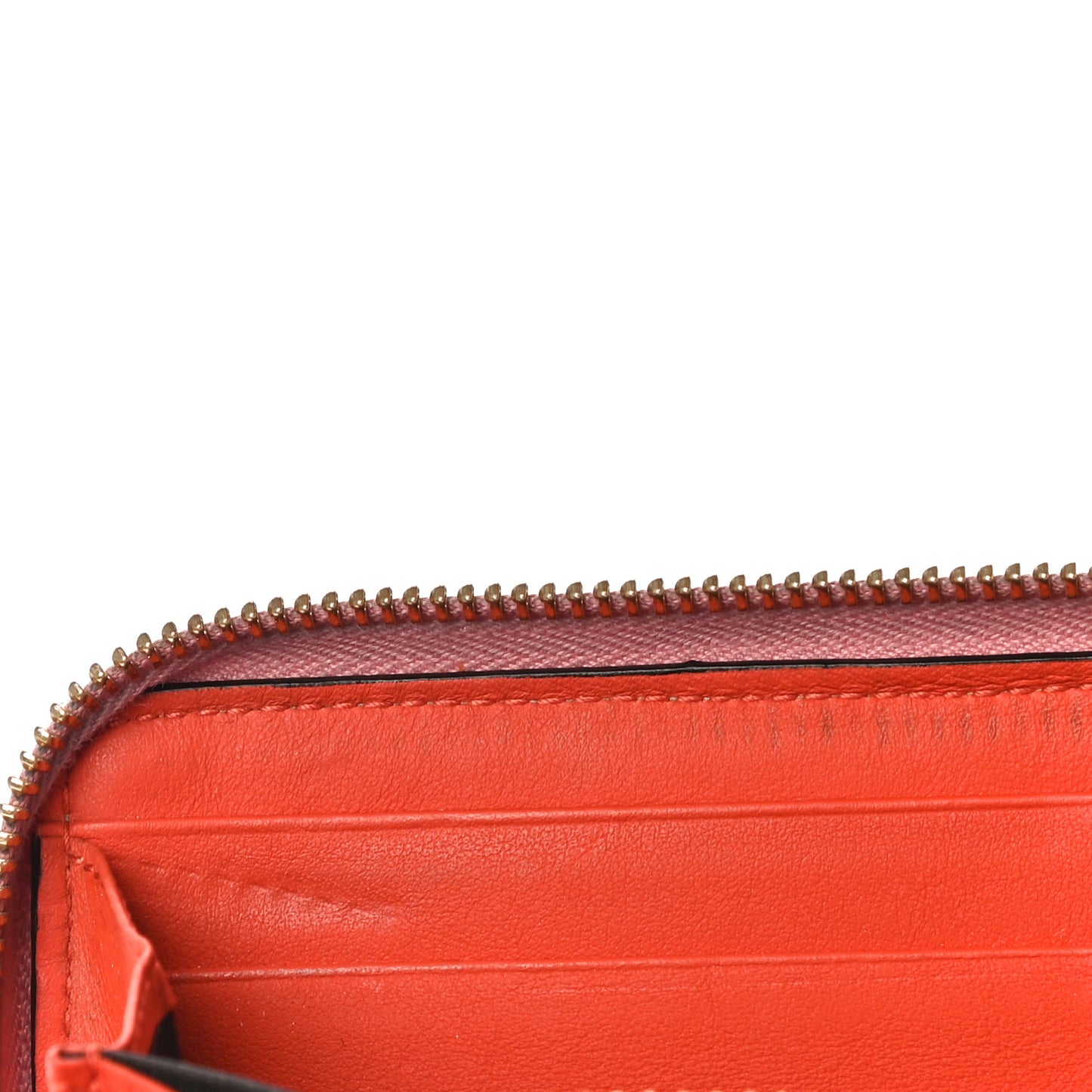 Monogram Bow Zip Around Wallet Pink