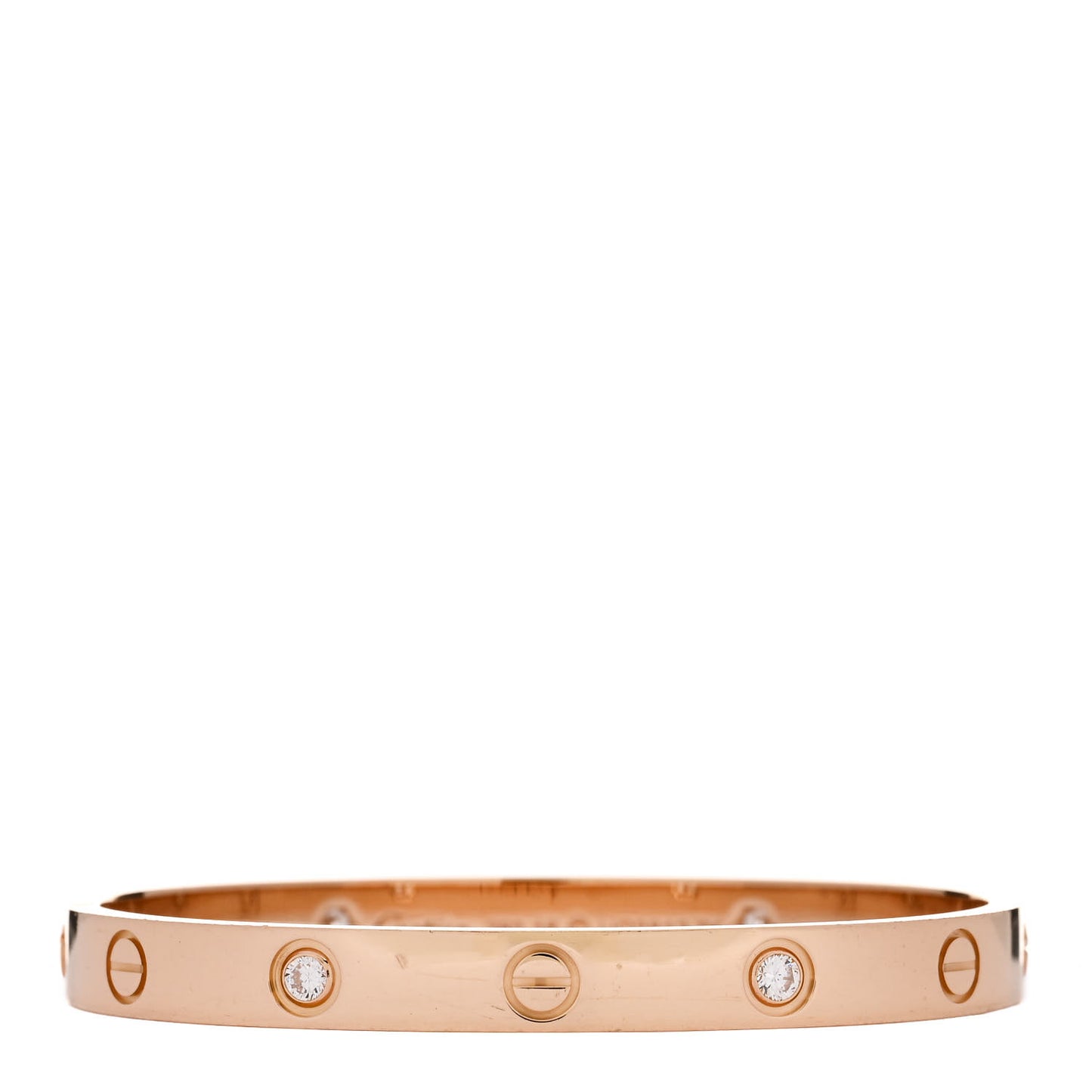 18K Pink Gold 4 Diamond LOVE Bracelet 16