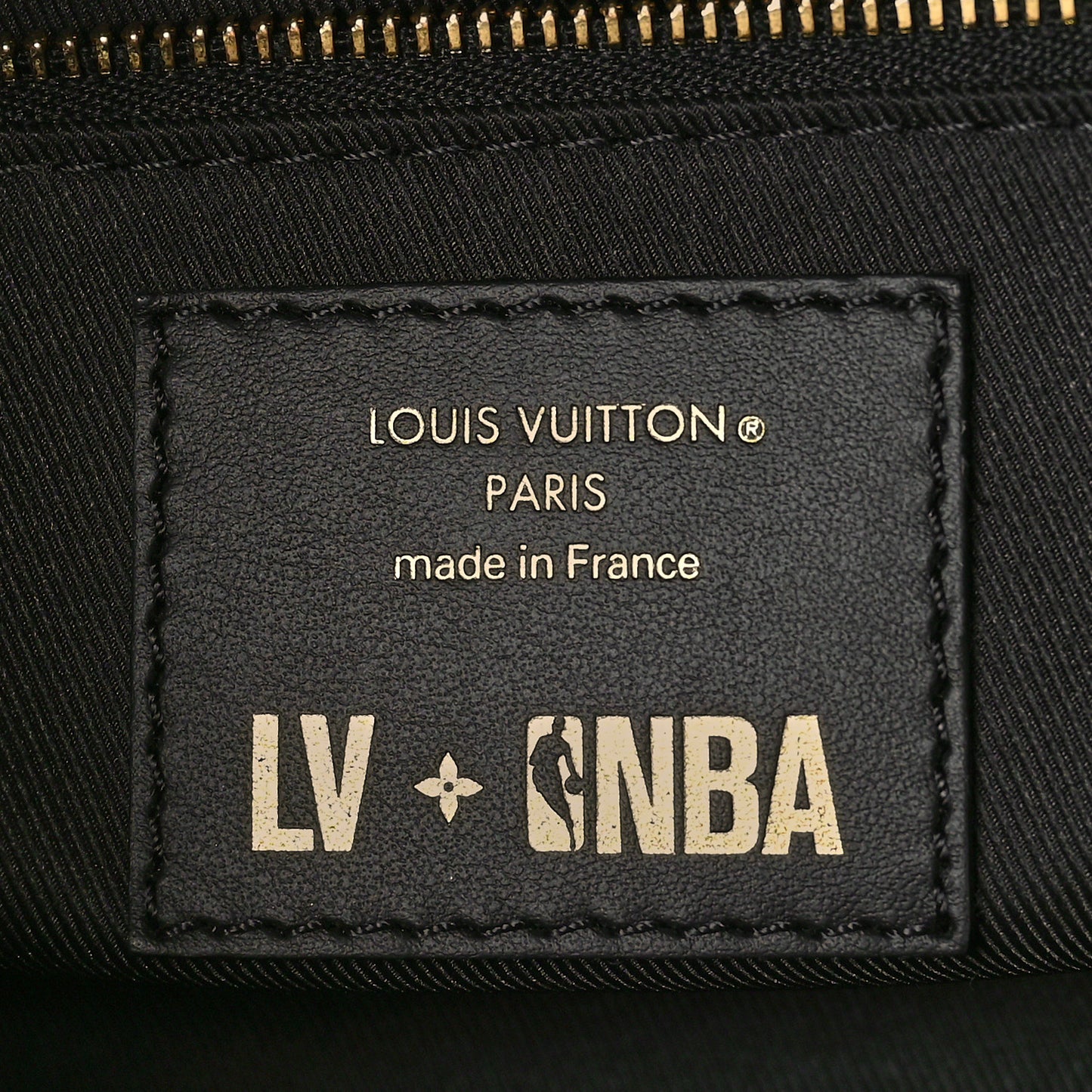 X NBA Calfskin Monogram Embossed Cloakroom Dopp Kit Black