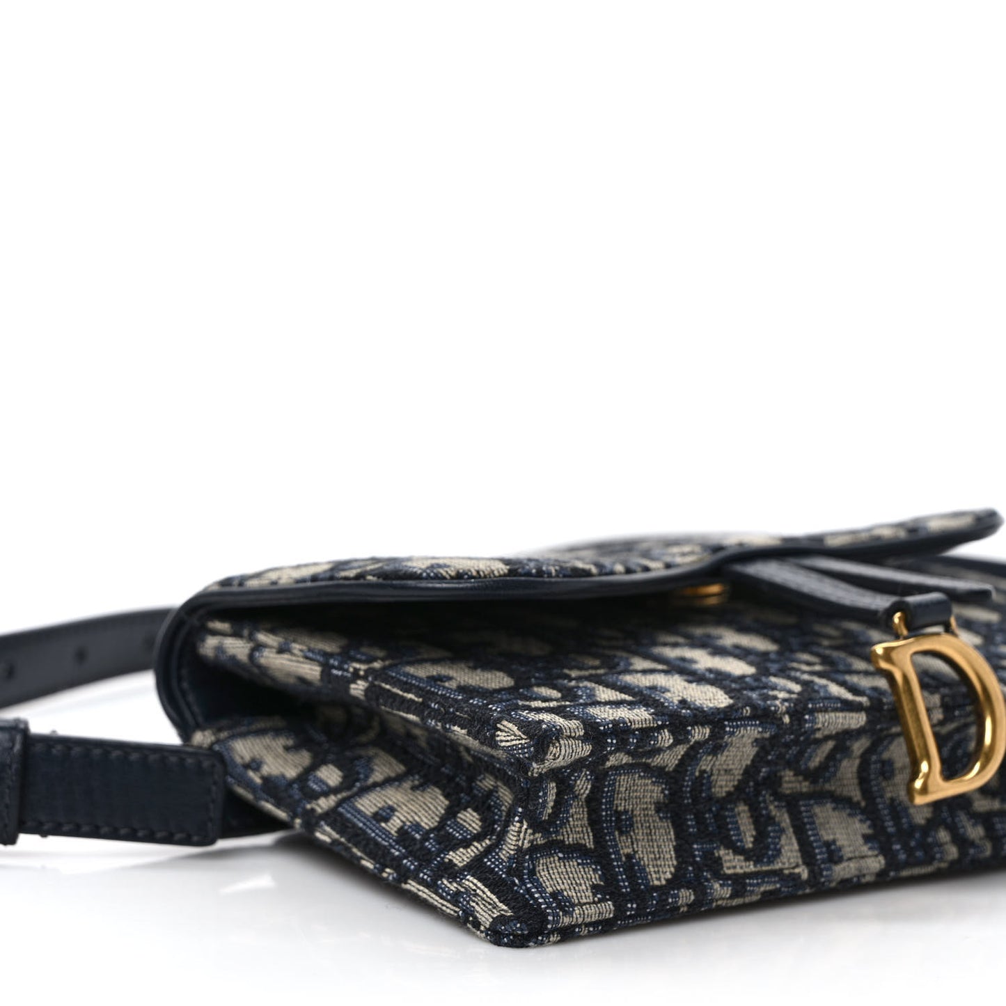 Oblique Saddle Belt Bag Blue