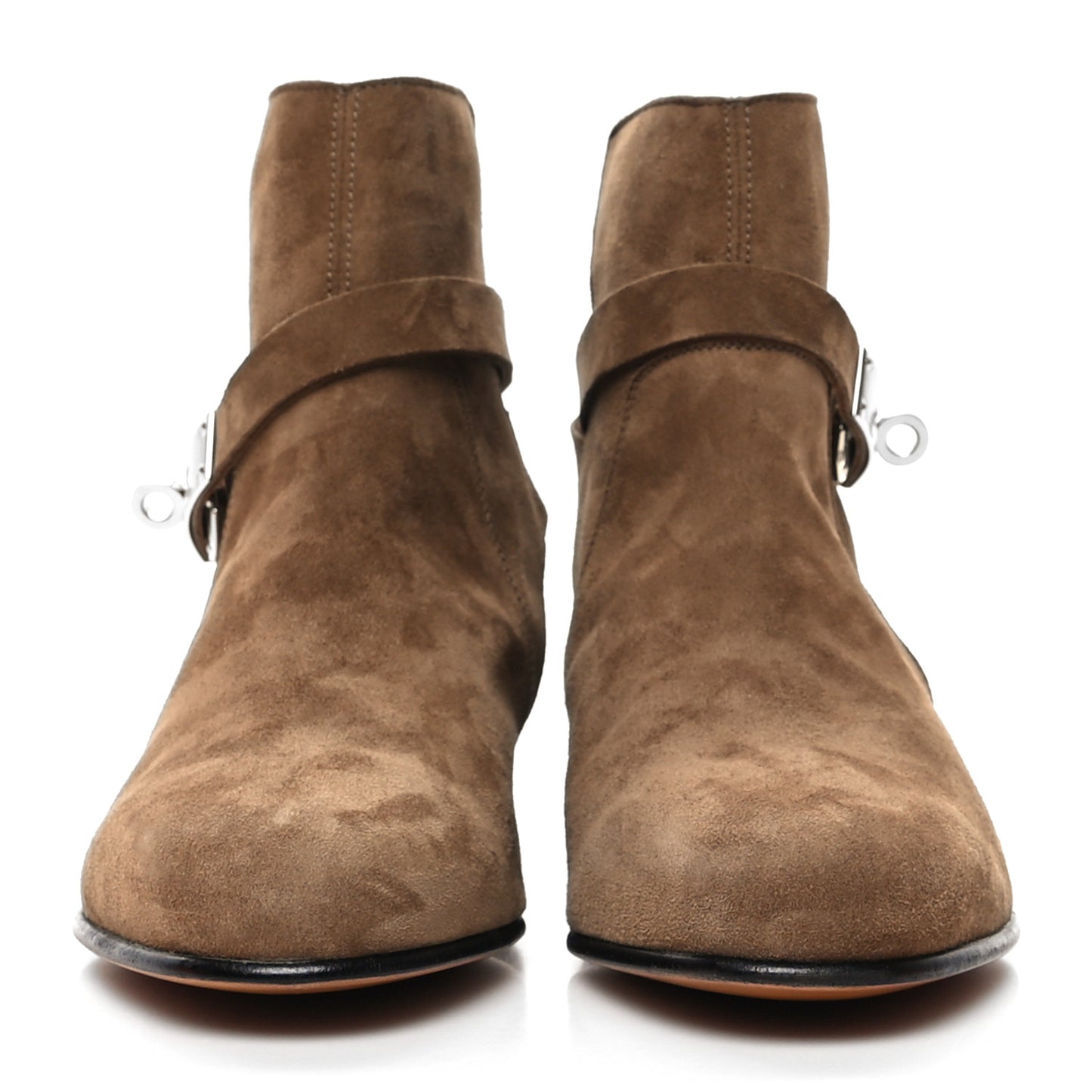 Suede Calfskin Neo Ankle Boots 35 Etoupe