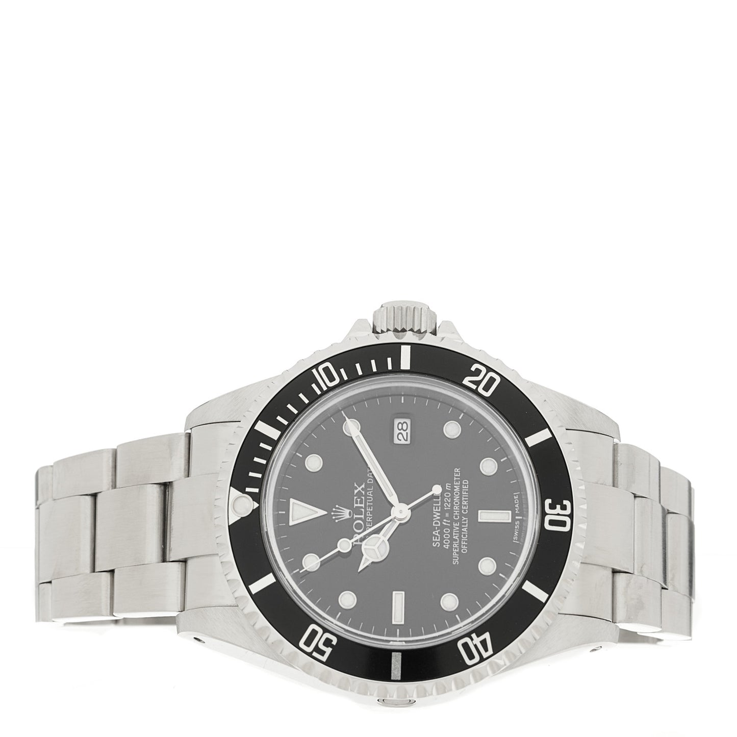 Stainless Steel 40mm Sea-Dweller Oyster Perpetual Watch Black 16600