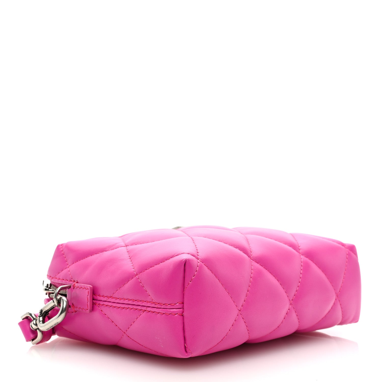 Balenciaga Nappa Calfskin Quilted XS Touch B Camera Shoulder Bag Fuchsia 4 of 8
