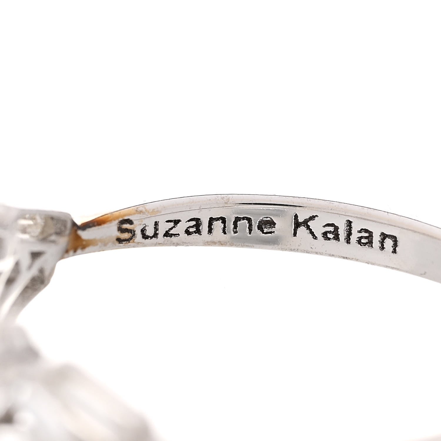 Suzanne Kalan 18K White Gold Diamond Baguette Fireworks Ring 54 6.75 4 of 7