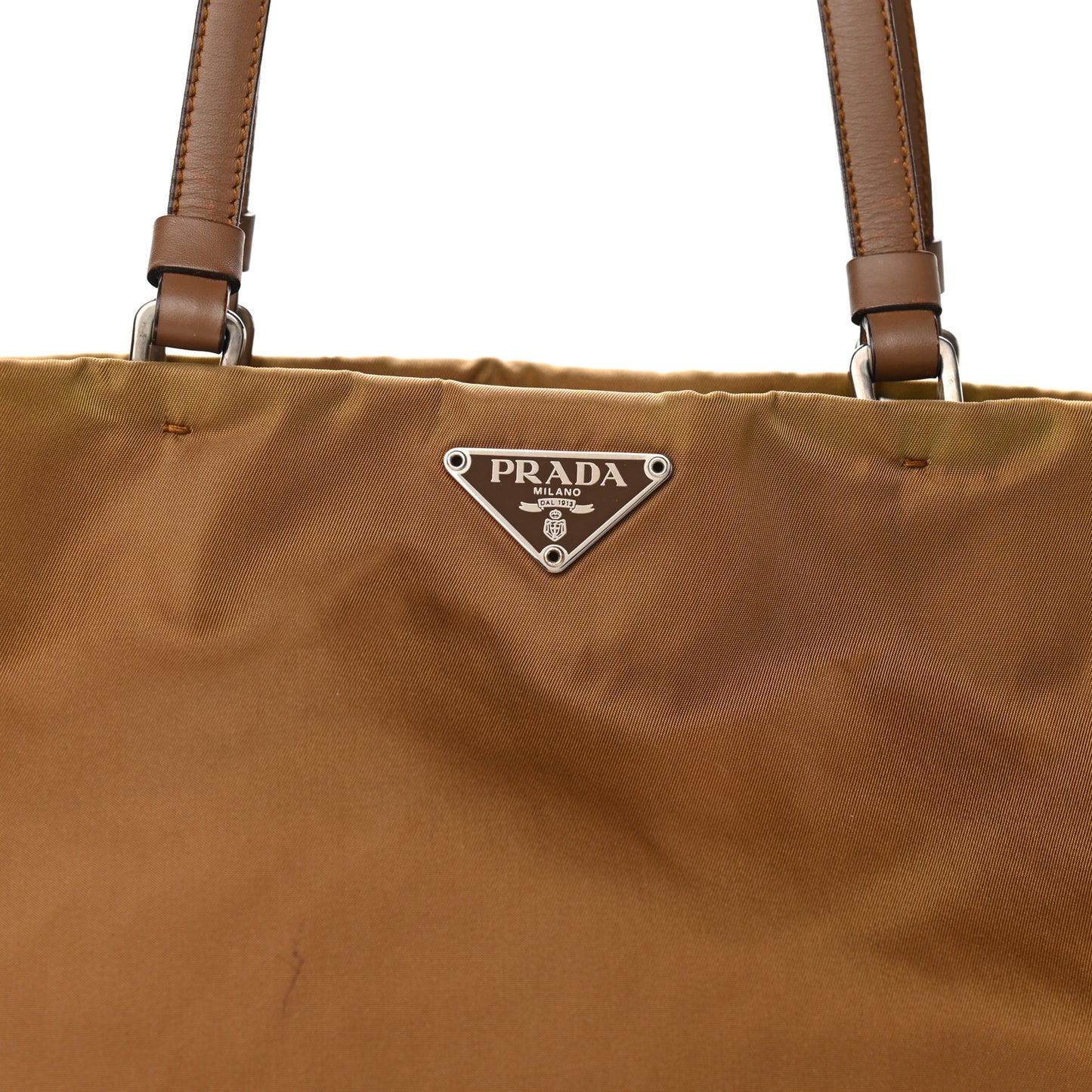 Tessuto Nylon Saffiano Tote Brown