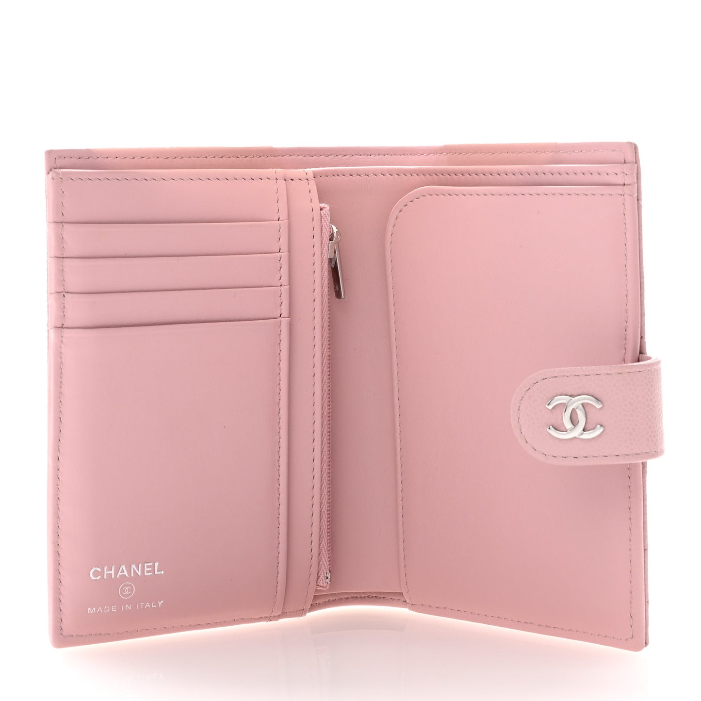 Caviar Quilted Passport Holder Light Pink