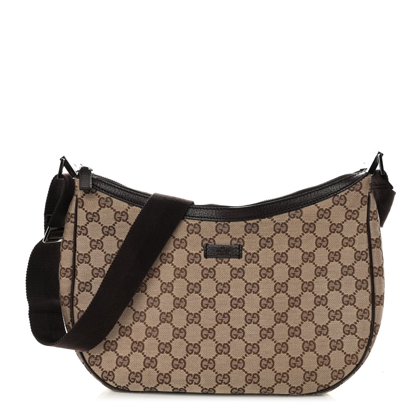 Monogram Medium Half Moon Hobo Dark Brown