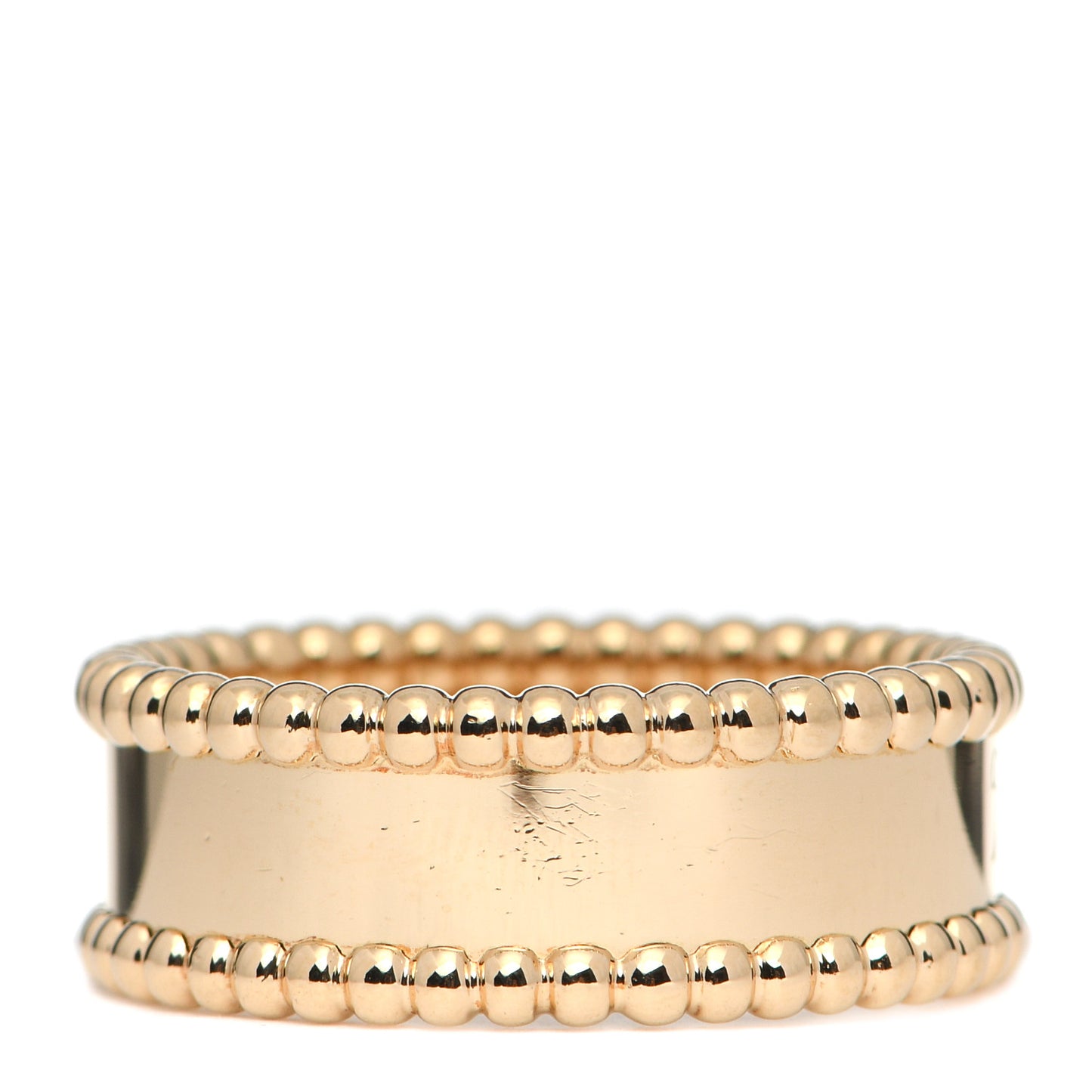 18K Yellow Gold Perlee Signature Ring 58 8.25
