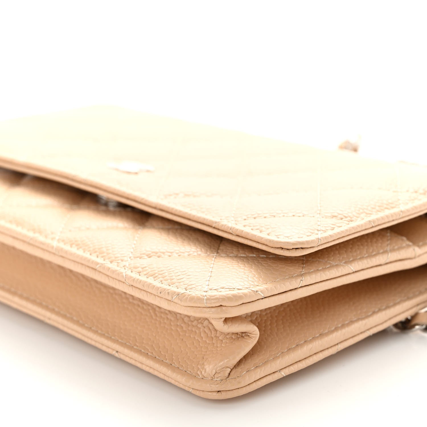 Chanel Caviar Quilted Wallet On Chain WOC Beige 11 of 11