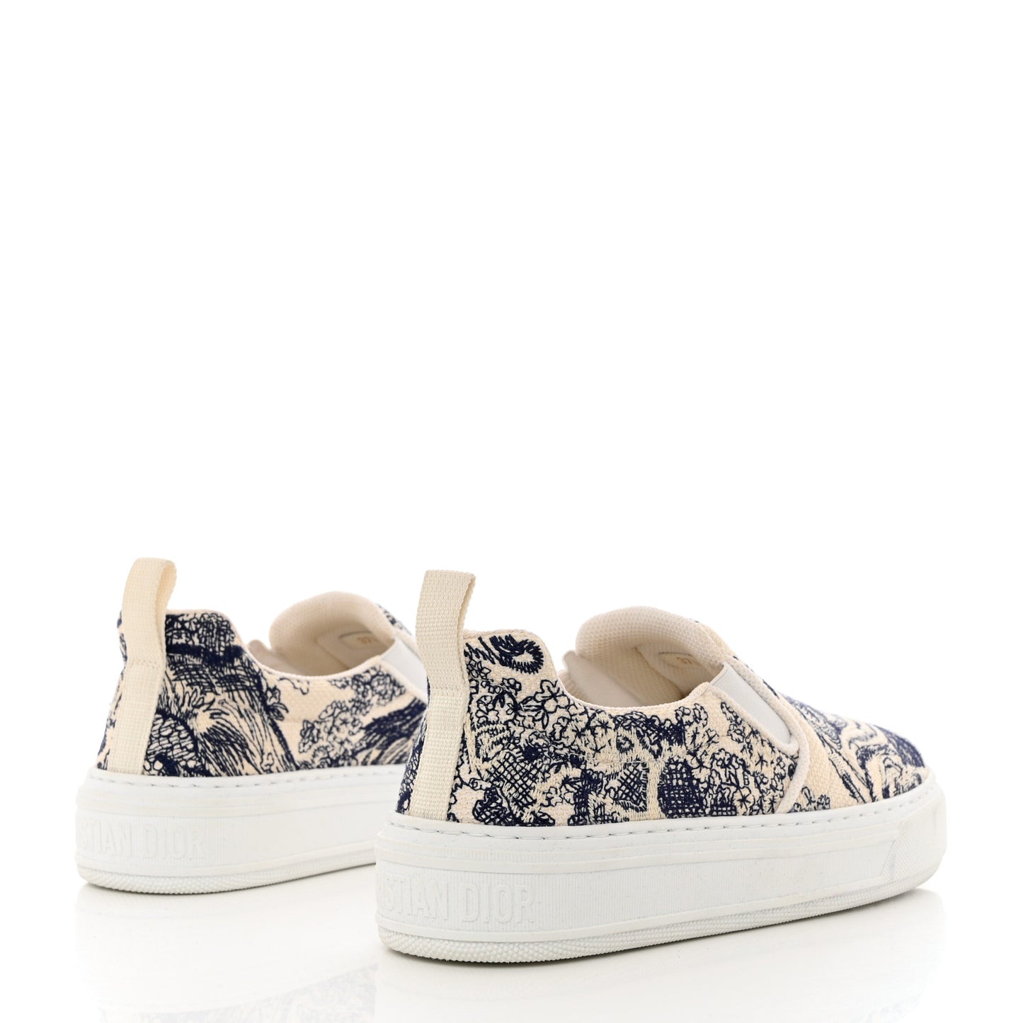Dioriviera Toile De Jouy Womens Solar Slip On Sneakers 37.5 Blue