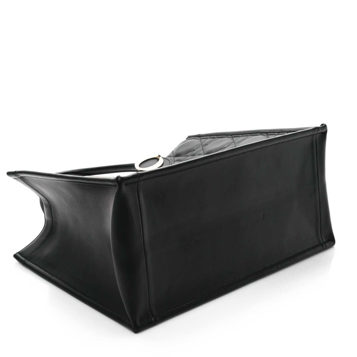 Christian Dior Calfskin Macro Cannage Medium Book Tote Black 4 of 10