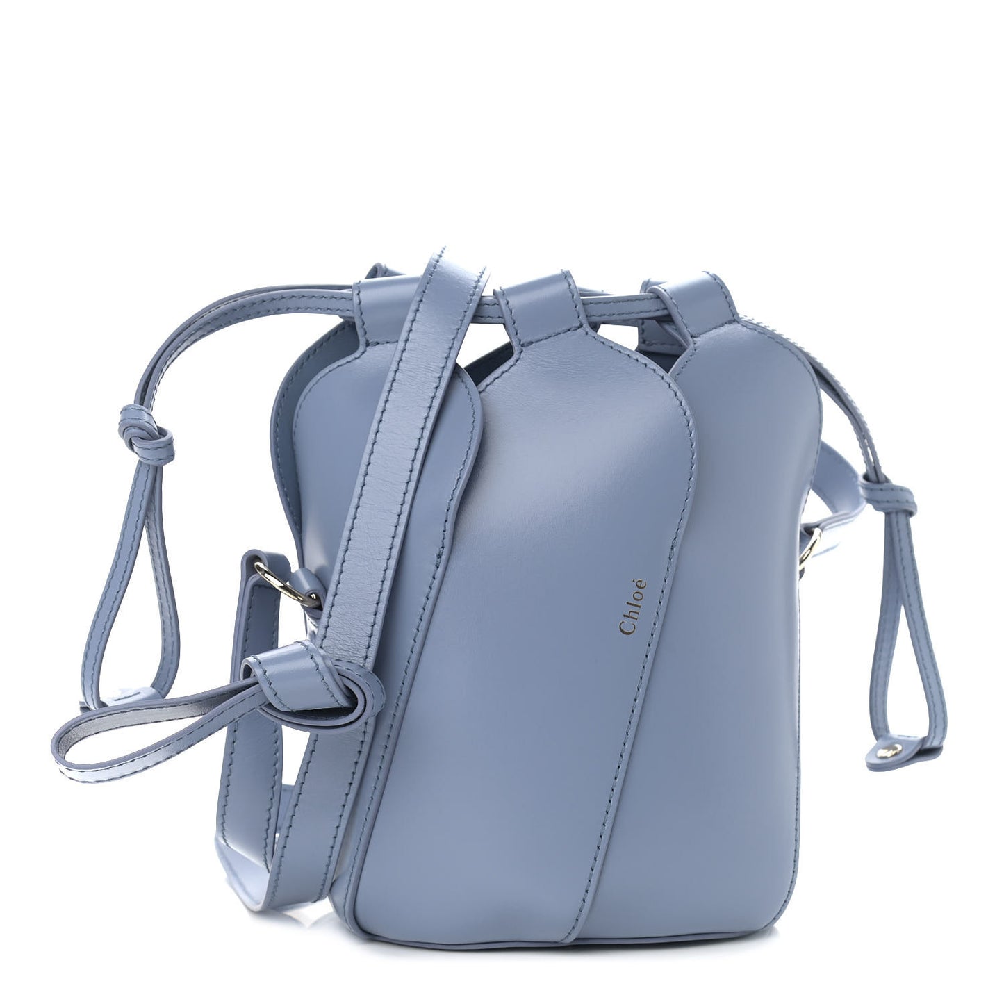 Smooth Calfskin Tulip Bucket Bag Gentle Blue