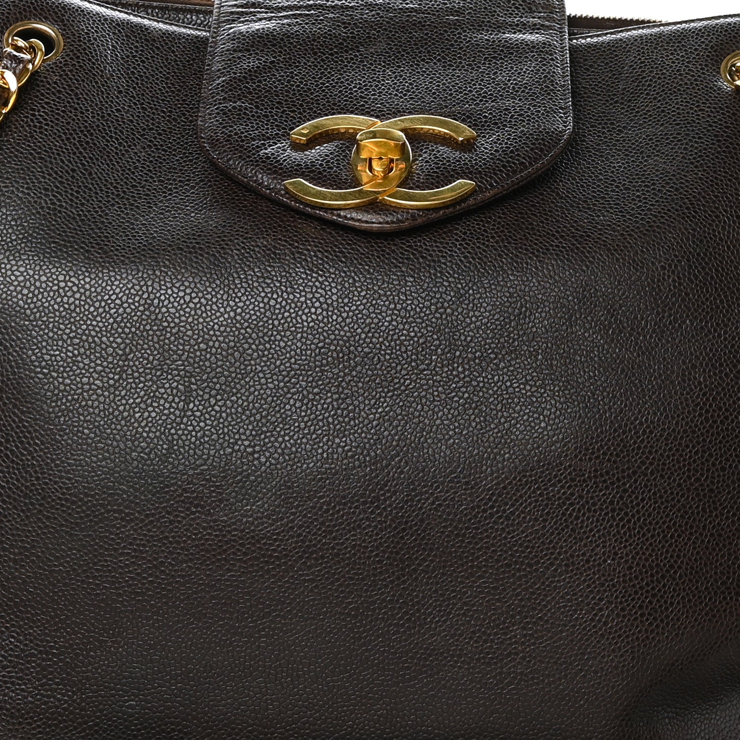 Chanel Caviar XL Weekender Bag Brown 10 of 15