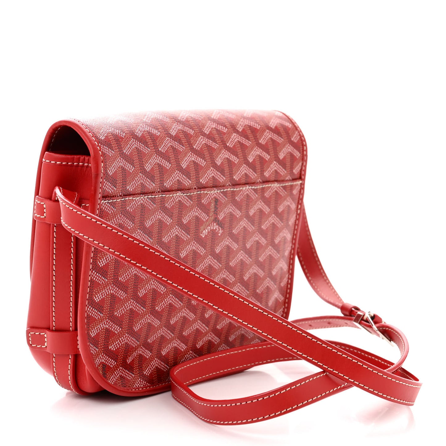 Goyardine Belvedere PM Messenger Bag Red