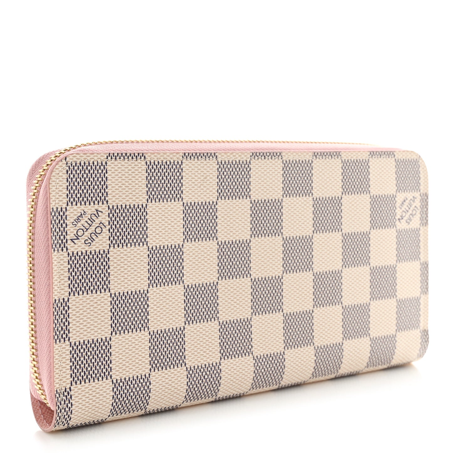 Damier Azur Zippy Wallet Rose Ballerine