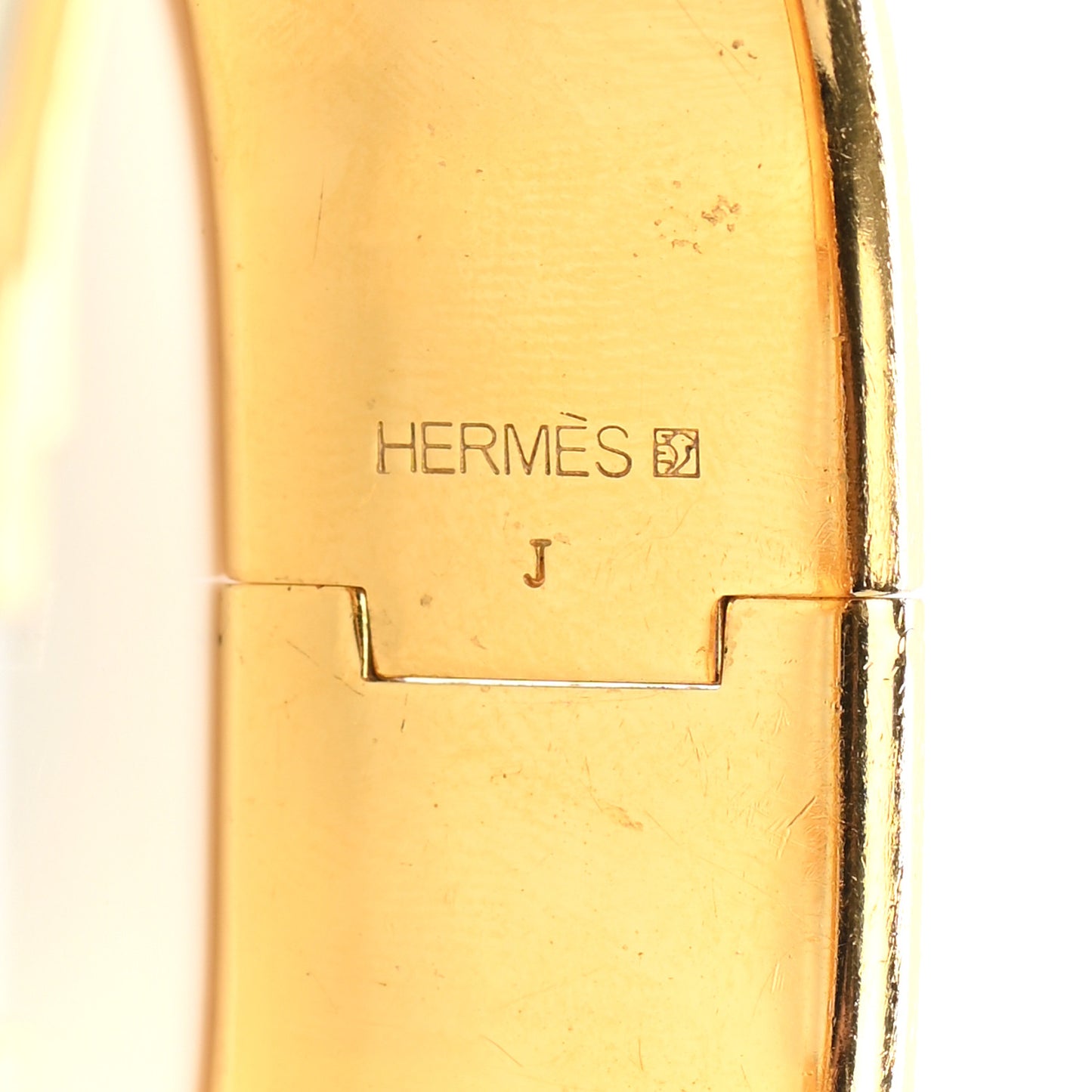 Enamel Wide Clic Clac H Bracelet GM White