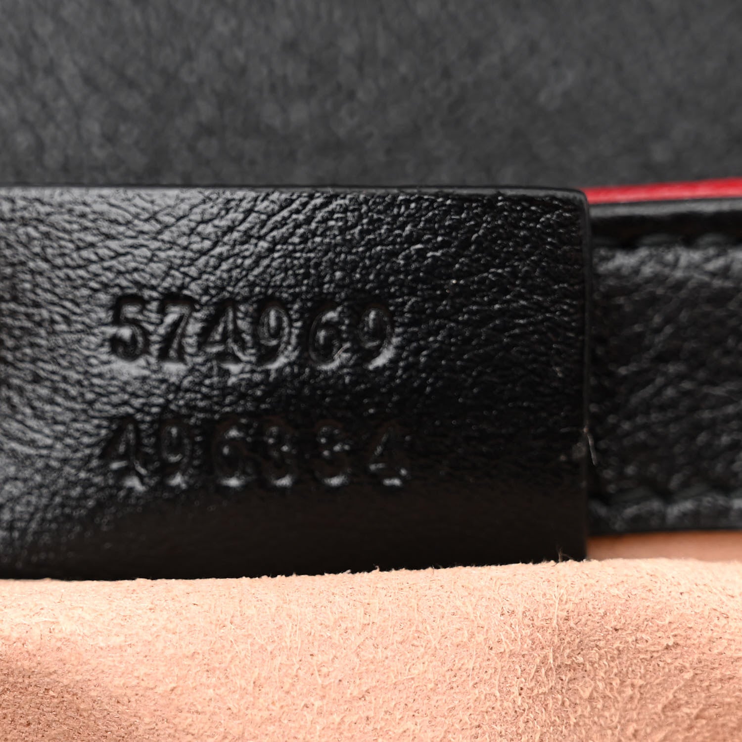 Gucci Vintage Effect Calfskin Matelasse Diagonal Striped Super Mini Torchon GG Marmont Shoulder Bag Black Beige 7 of 13