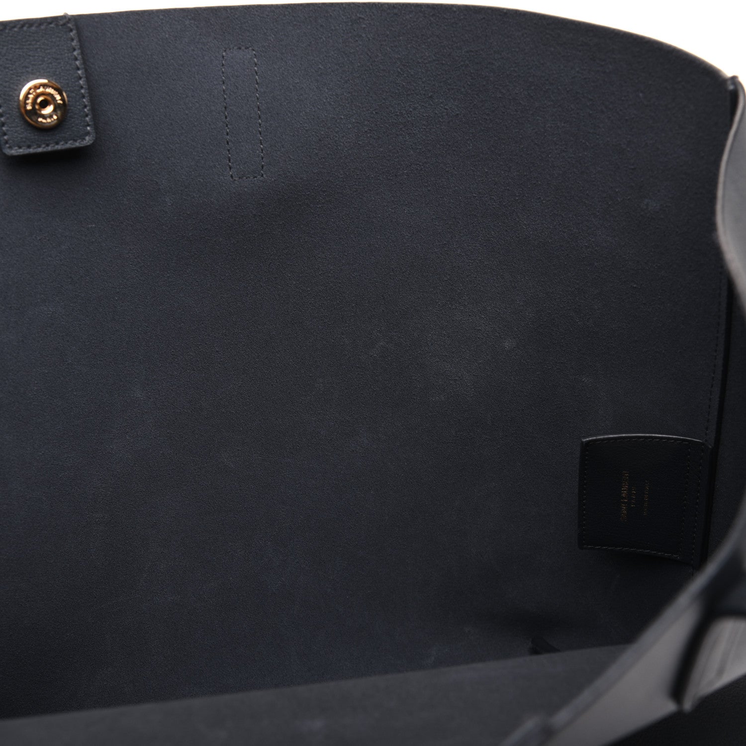 Saint Laurent Calfskin Large Shopping Tote Navy 10 of 22