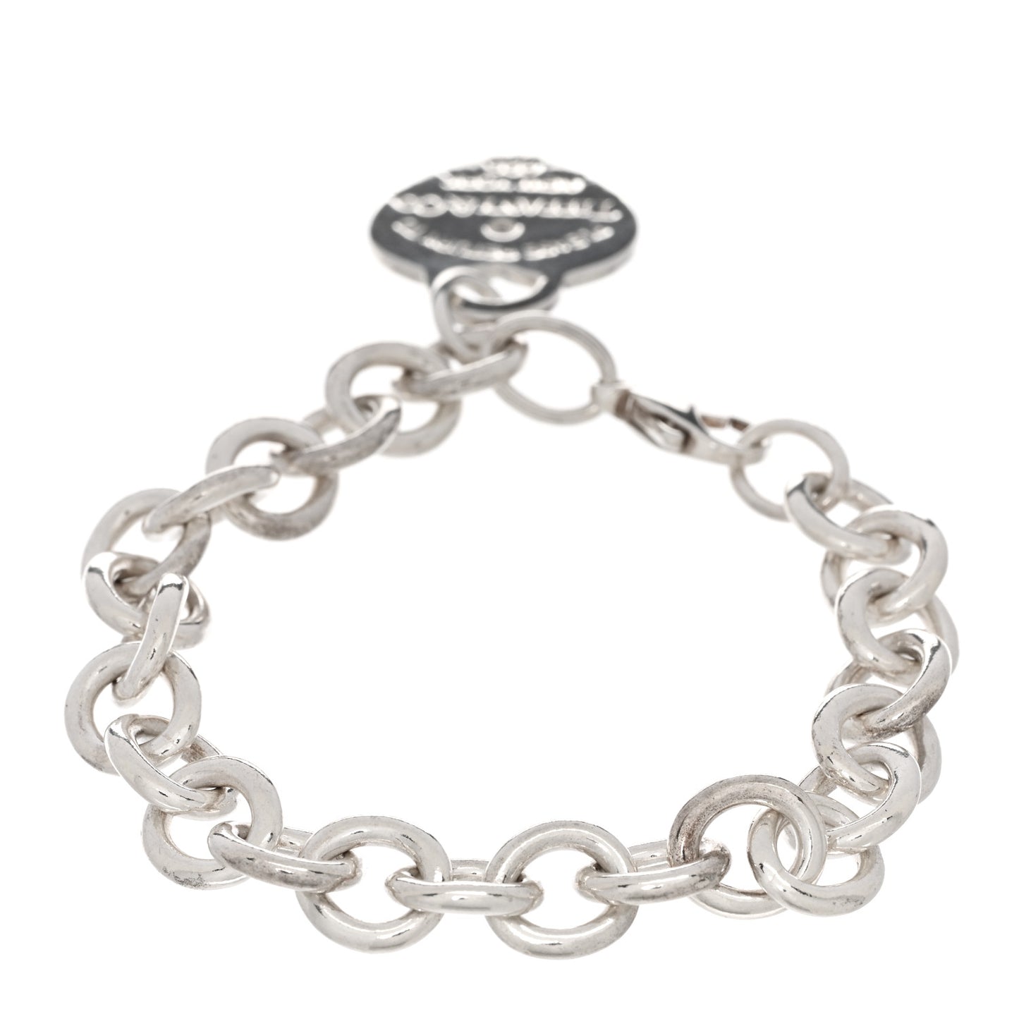 Sterling Silver Diamond Medium Return To Tiffany Heart Tag Bracelet