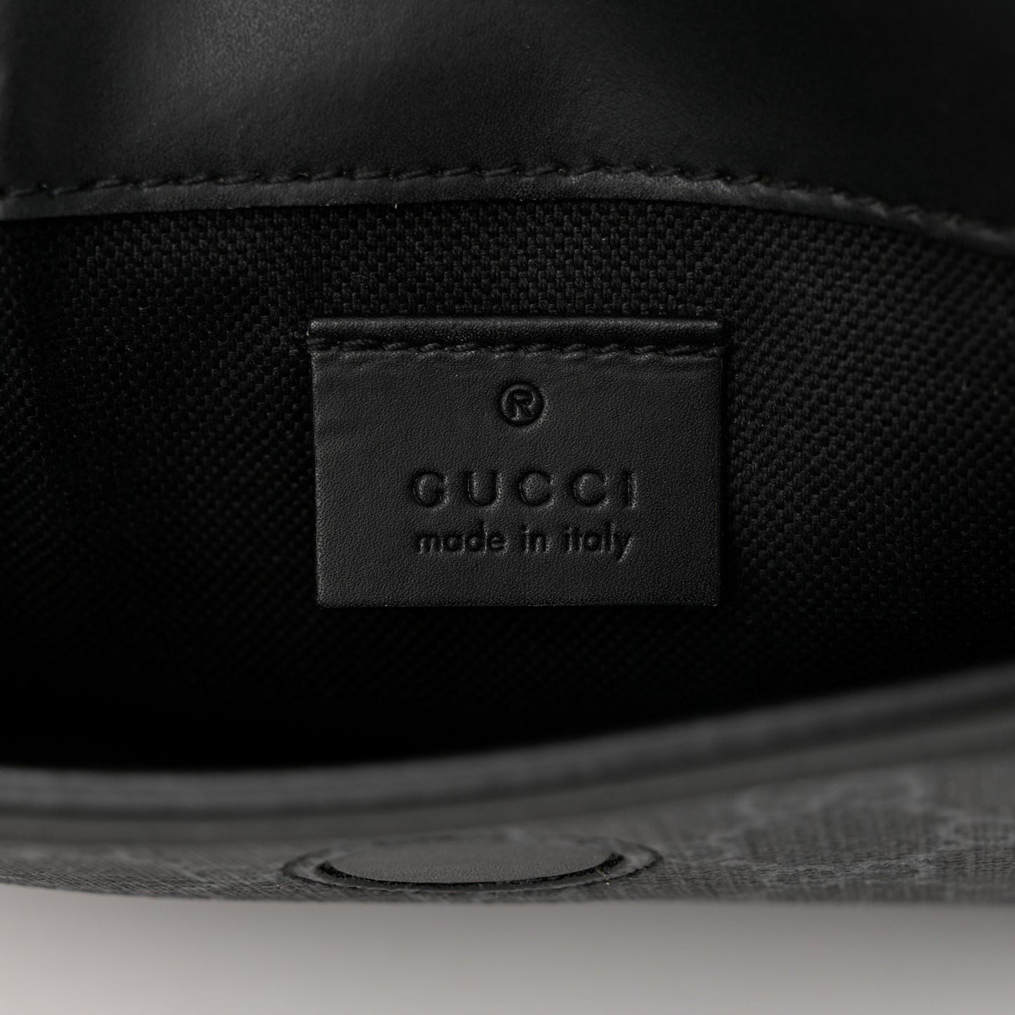 GG Supreme Monogram Web Slim Belt Bag Black Grey