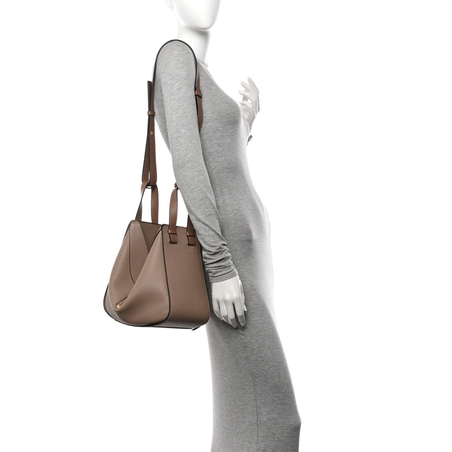 Calfskin Small Hammock Shoulder Bag Sand Mink