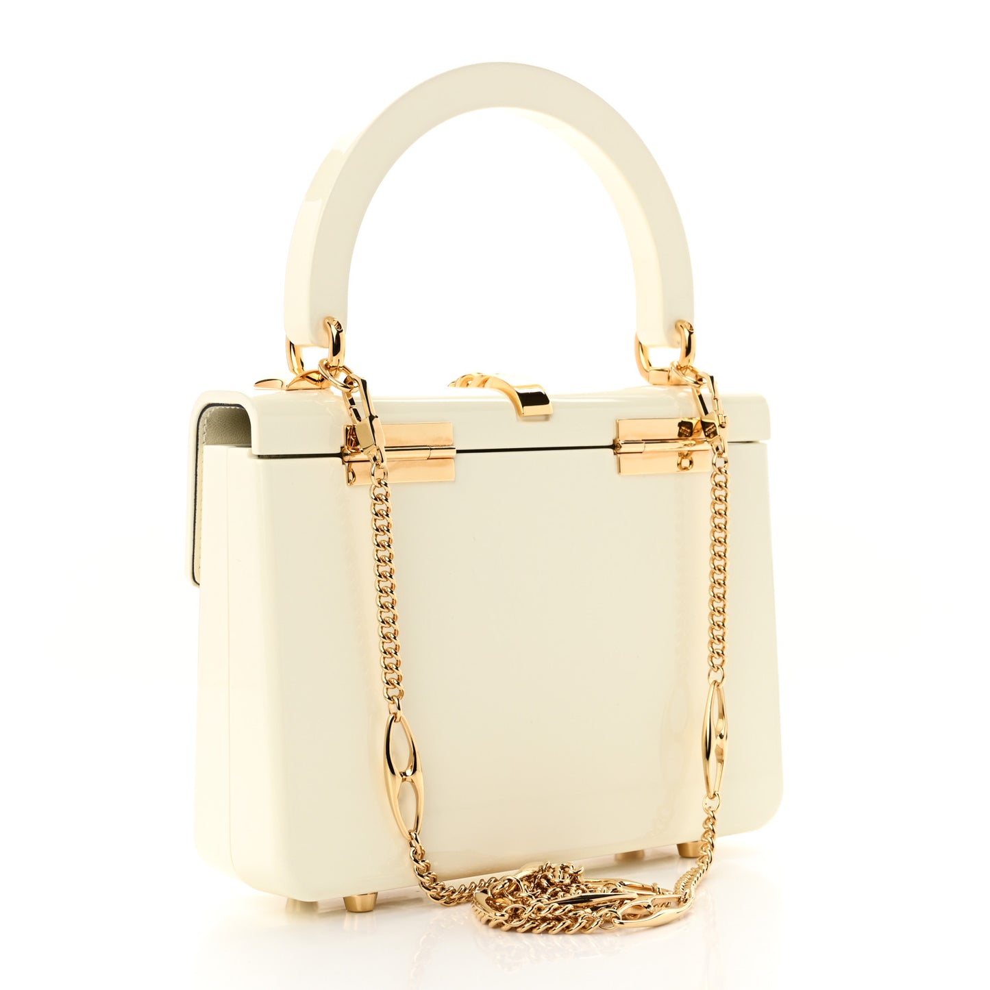 Plexiglass Mini Sylvie 1969 Top Handle Bag Ivory