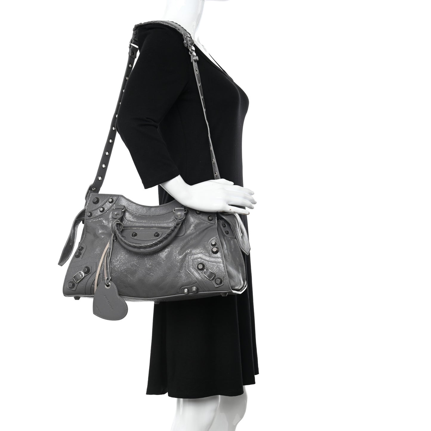 Agneau Arena Neo Cagole City Handbag Dark Grey