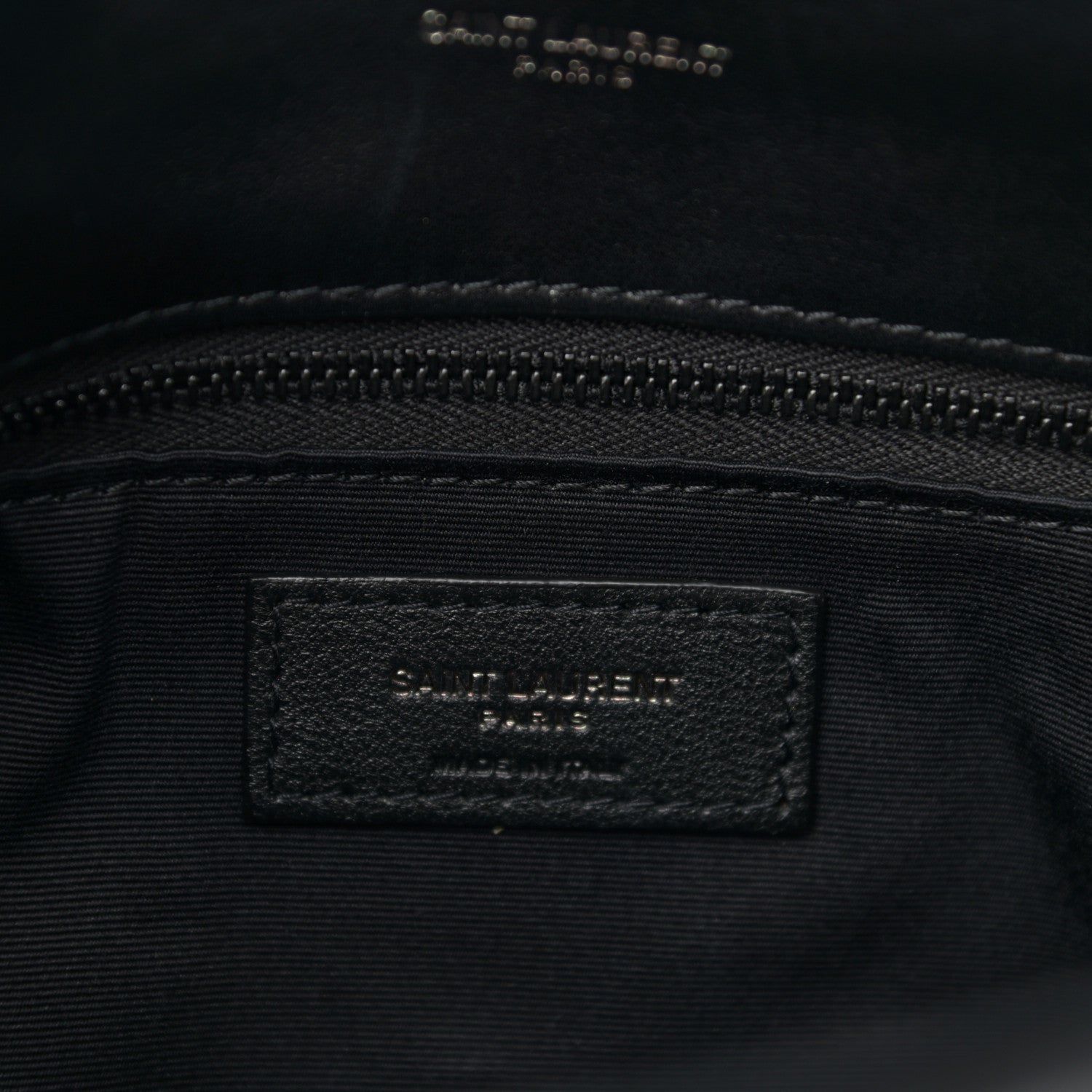 Saint Laurent Lambskin Quilted Small Loulou Puffer Monogram Chain Satchel Black 5 of 10