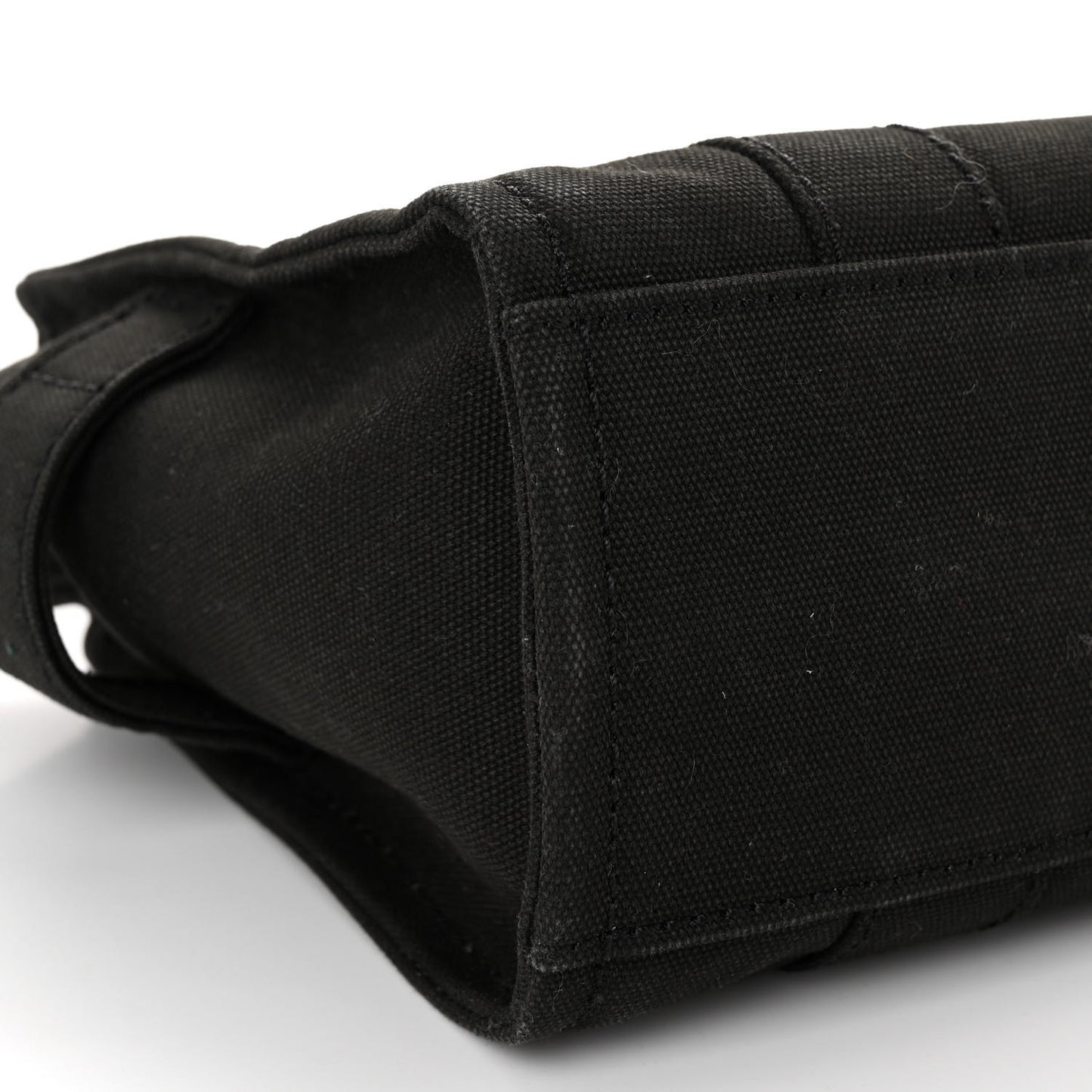 Cotton Canvas Small The Traveler Tote Bag Black