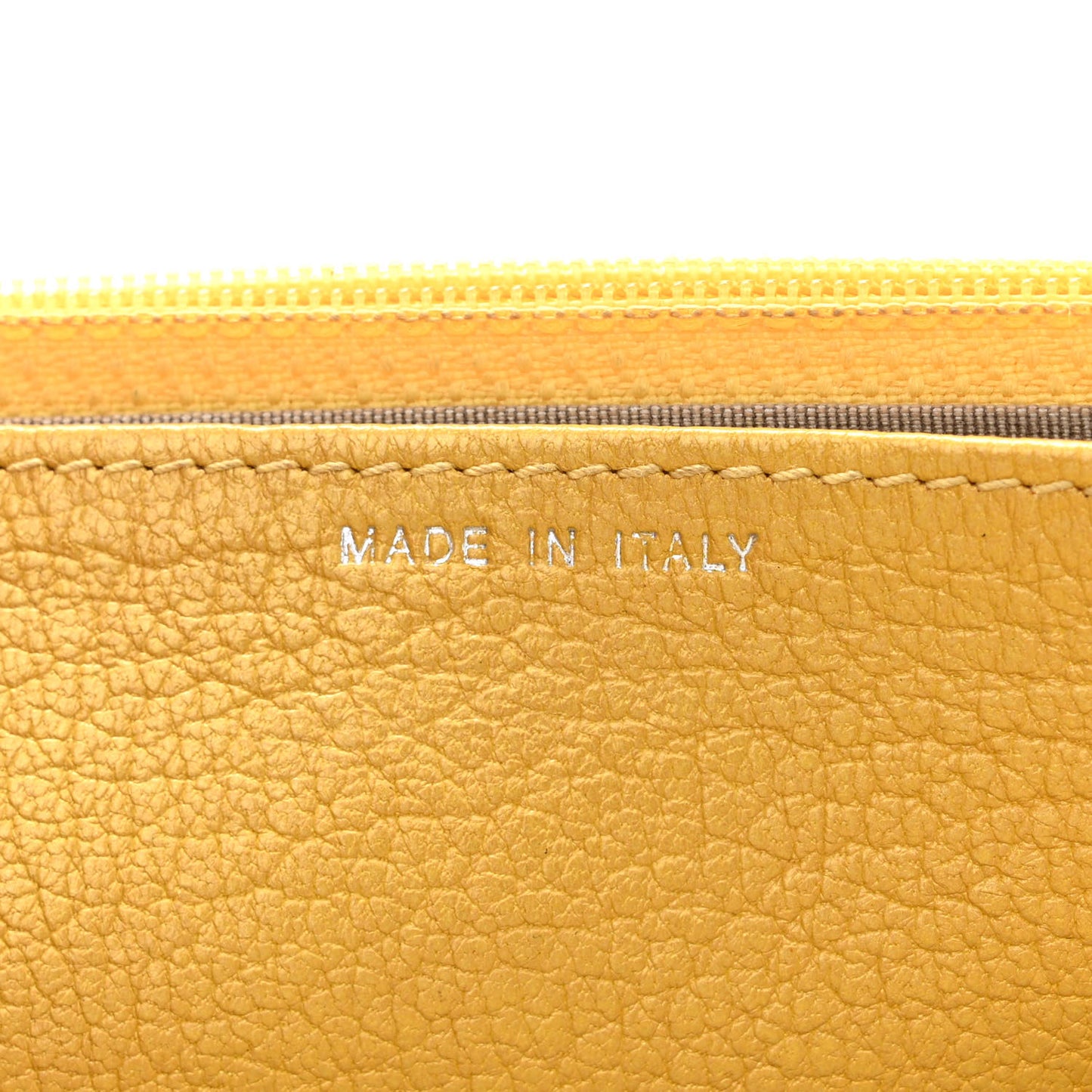 Caviar Quilted Wallet on Chain WOC Yellow