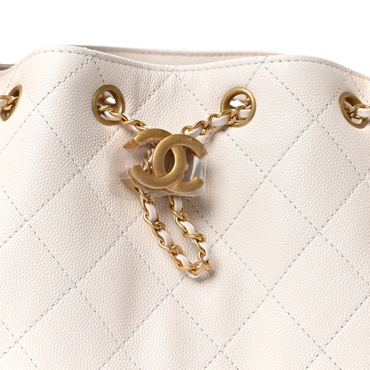 Caviar Quilted Small Chanel 25 Handbag White